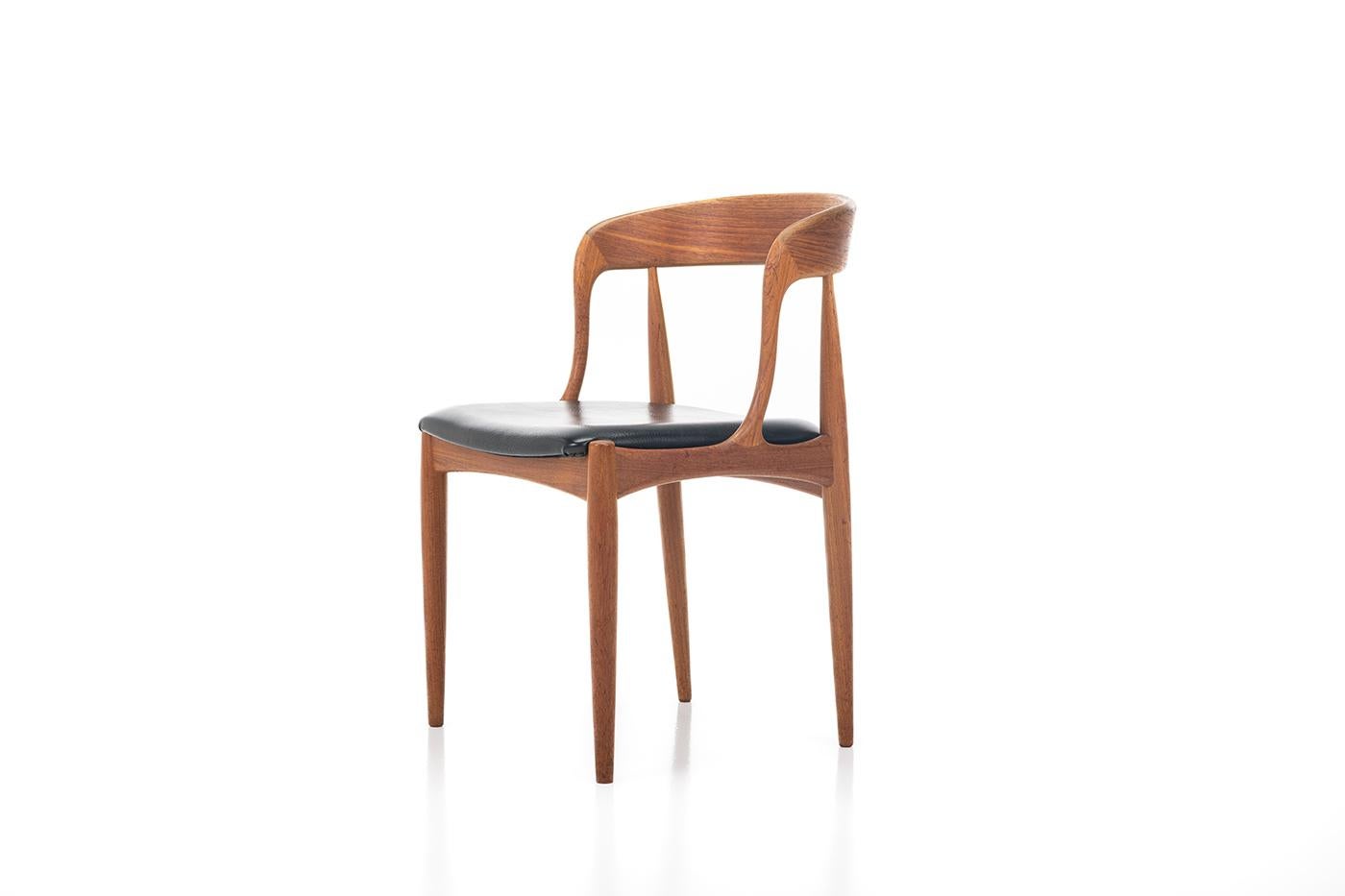 20th Century Set of 6 Dining Chairs by Johannes Andersen for Uldum Mobelfabrik, Denmark, 1960