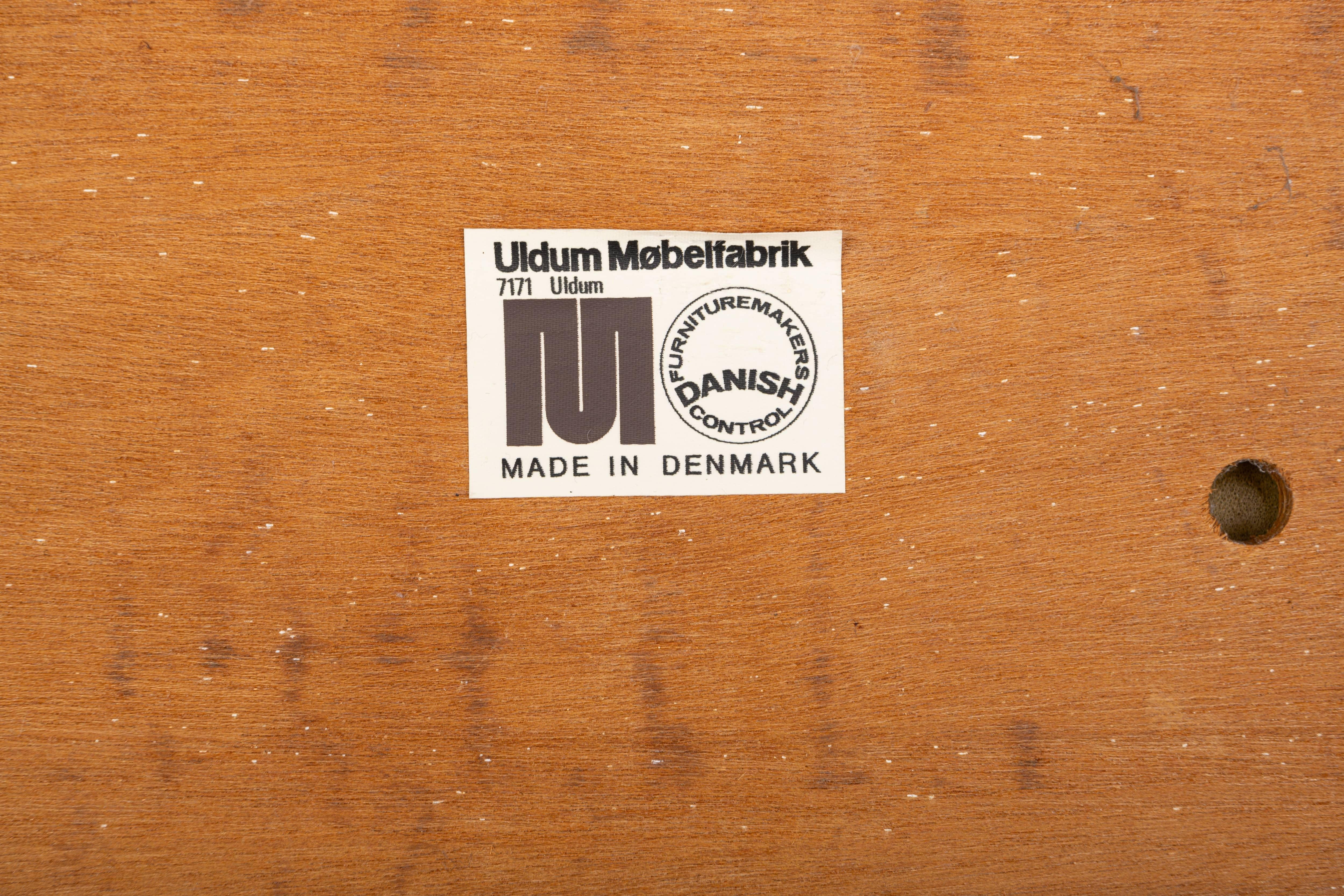 Ensemble de 6 chaises de salle à manger par Johannes Andersen pour Uldum Mobelfabrik, Danemark, 1960 en vente 1