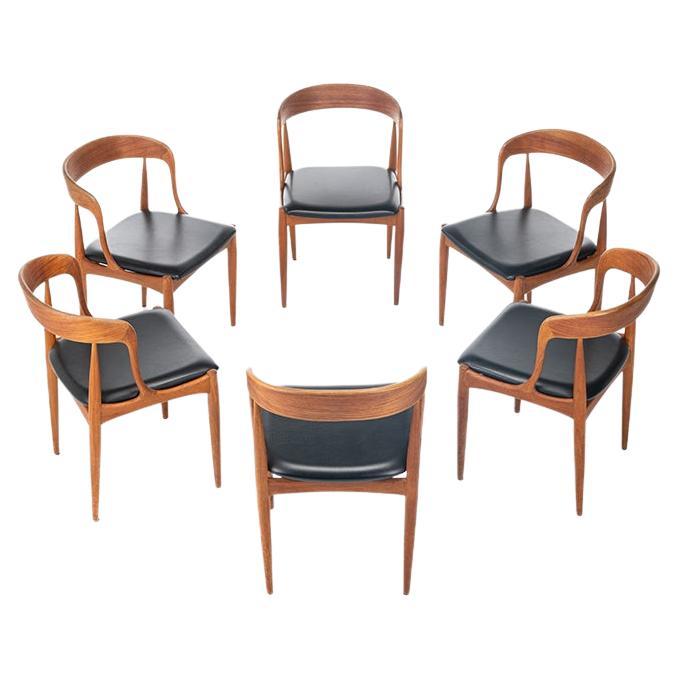 Set of 6 Dining Chairs by Johannes Andersen for Uldum Mobelfabrik, Denmark, 1960