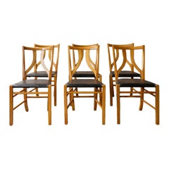Set of 6 Dining Chairs by Josef Frank, Model B 2027, 1950s