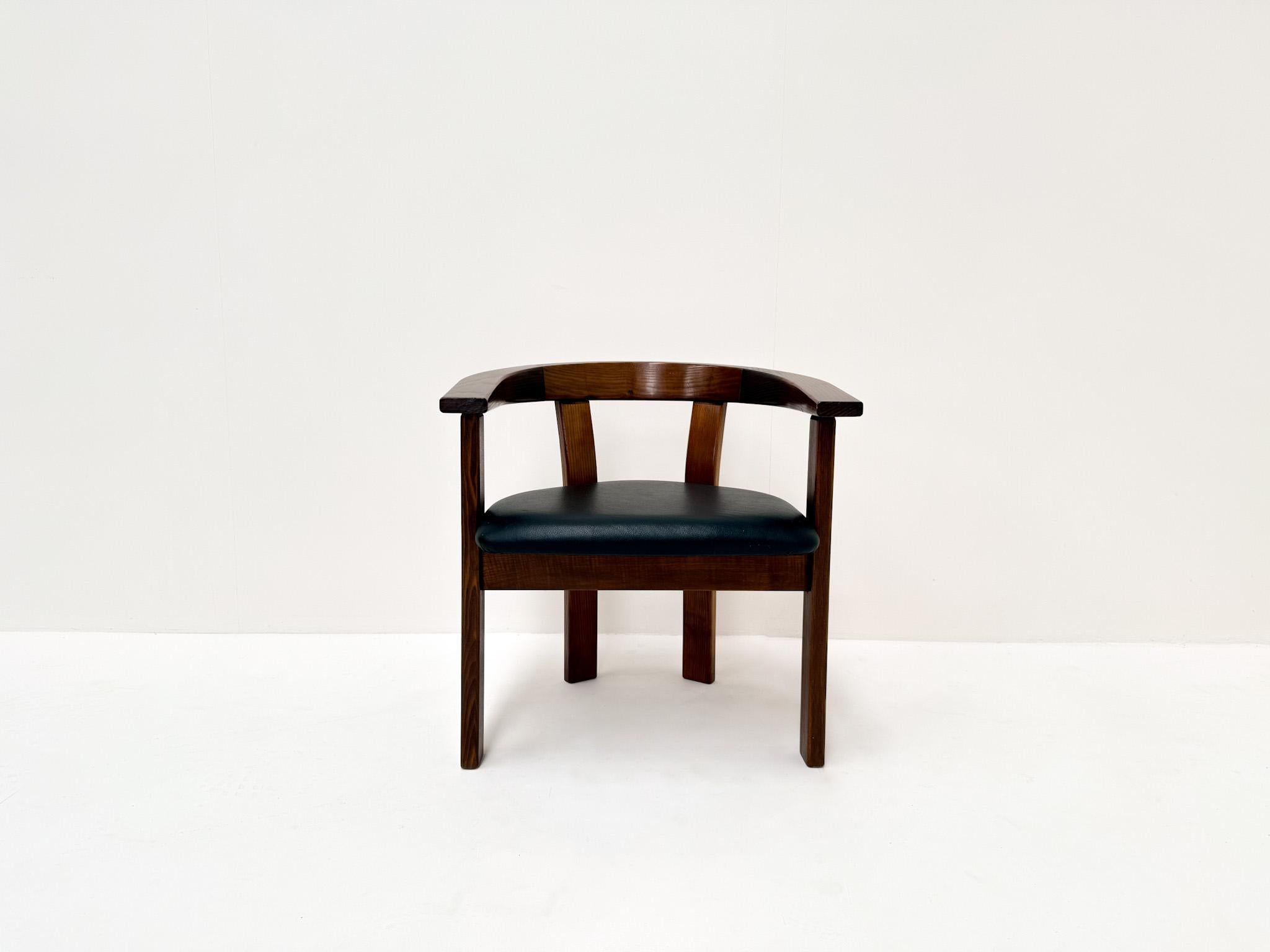 Milieu du XXe siècle Set of 6 Dining Chairs by Lars Gangsø, Denmark, 1970s en vente