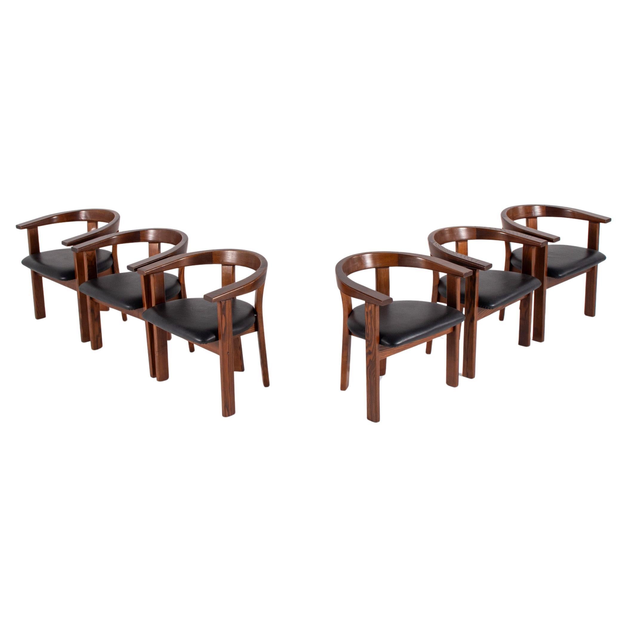 Set of 6 Dining Chairs by Lars Gangsø, Denmark, 1970s