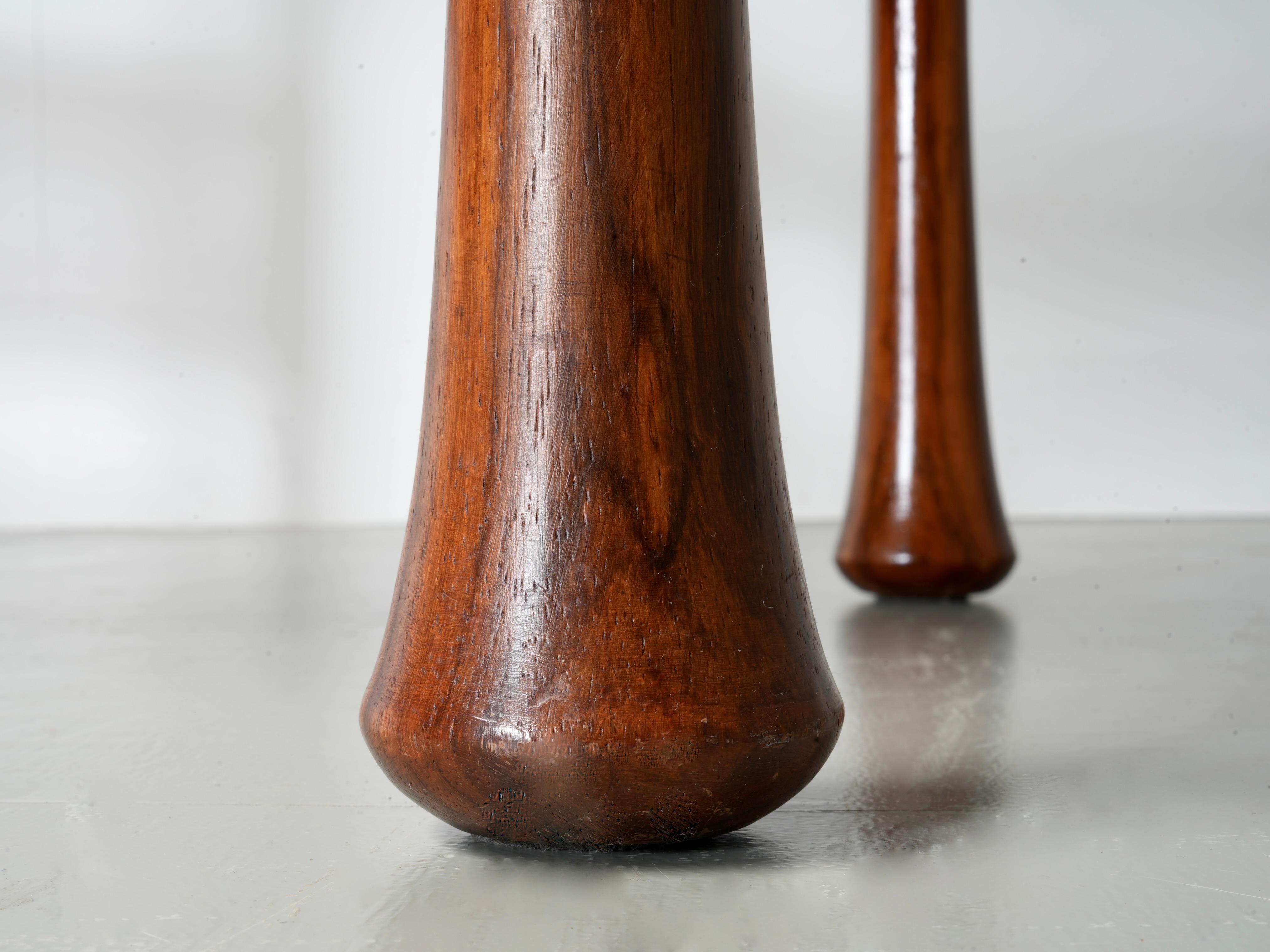 Set of 6 Dining Chairs by Luciano Frigerio in Wood and Leather, Italy, 1970's For Sale 3