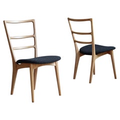 Set of 6 Dining Chairs by Marian Grabiński, Midcentury, Reupholstered in Kvadrat