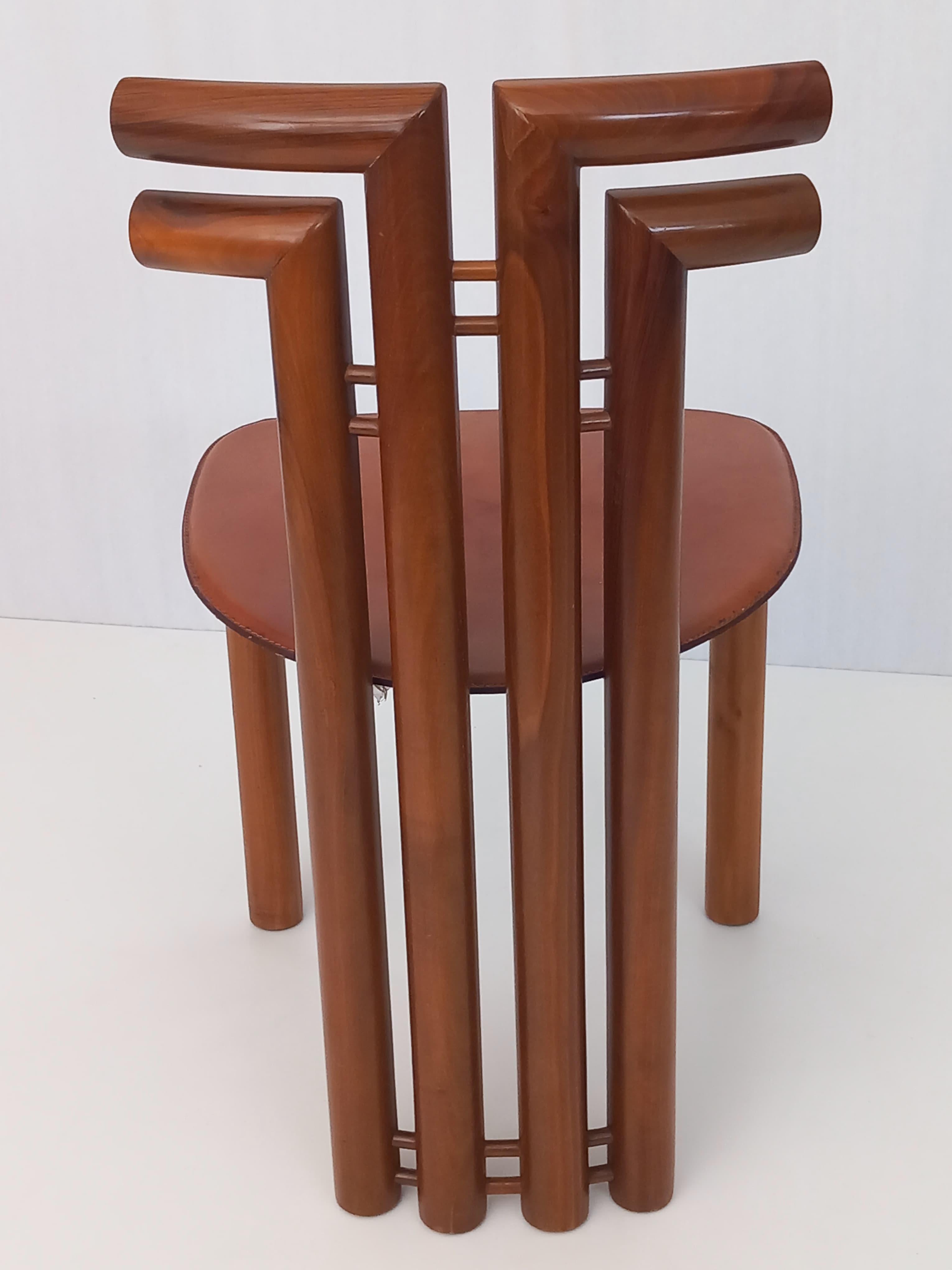 Mid-Century Modern Ensemble de 6 chaises de salle à manger par Mario Marenco pour Mobilgirgi, années 70 en vente