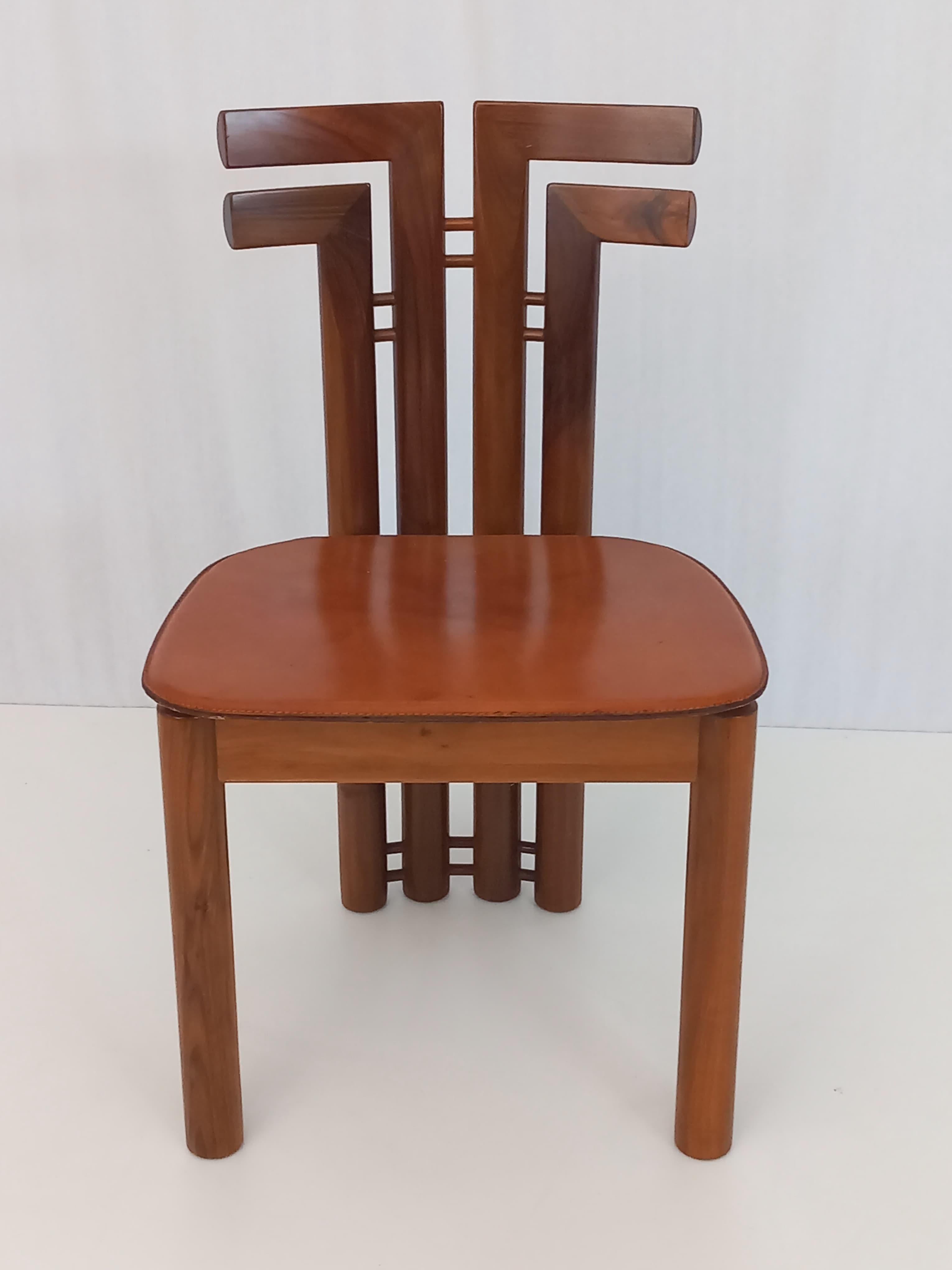 Italian Ensemble de 6 chaises de salle à manger par Mario Marenco pour Mobilgirgi, années 70 en vente