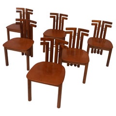 Ensemble de 6 chaises de salle à manger par Mario Marenco pour Mobilgirgi, années 70