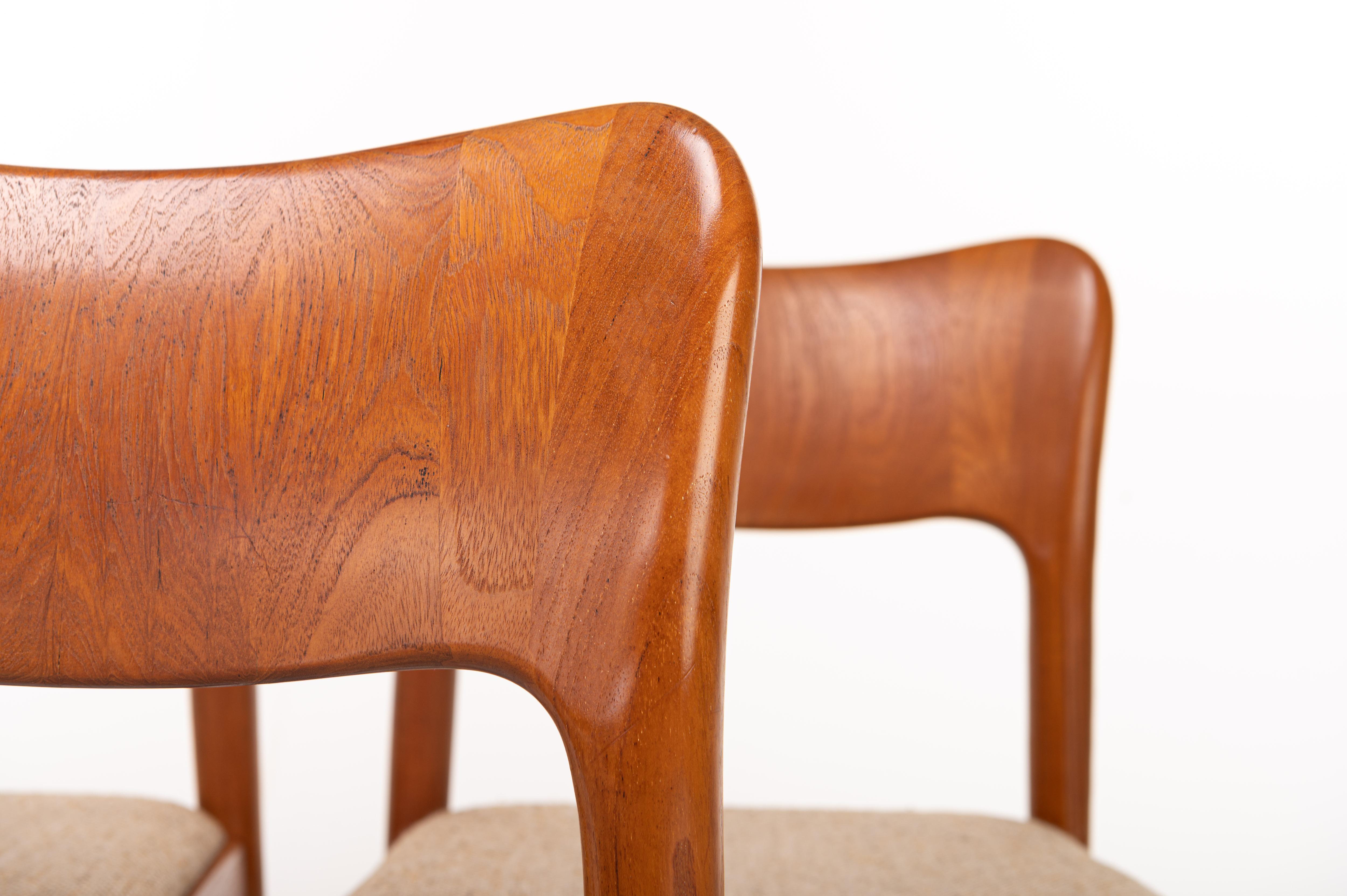 Set of 6 Dining Chairs by Niels Koefoed for Koefoed Hornslet In Good Condition In Ranst, VAN