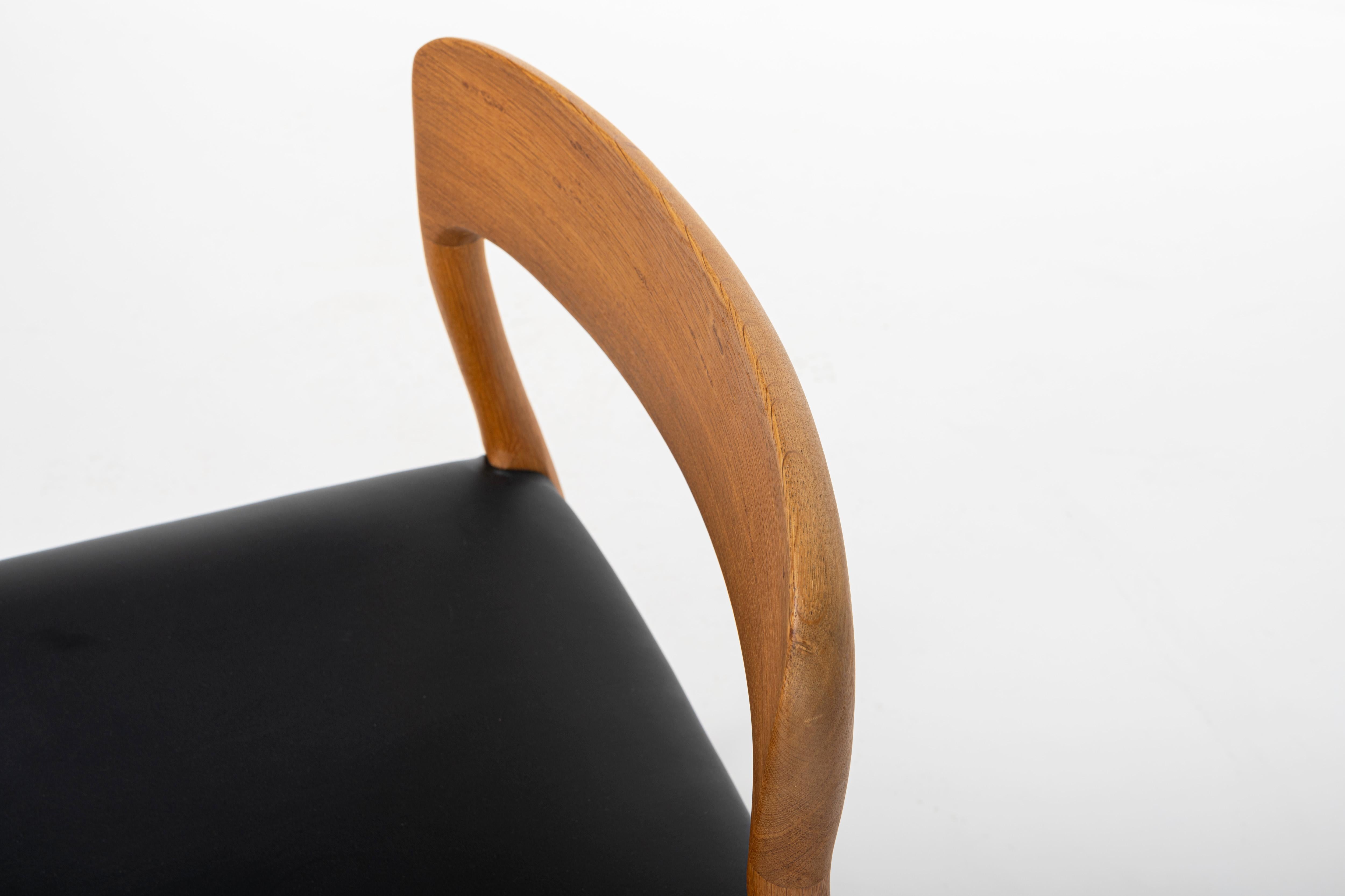 Juego de 6 sillas de comedor de Niels O. Møller, Model 75 en venta 3