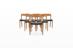 Set of 6 dining chairs by Niels O. Møller, Model 75