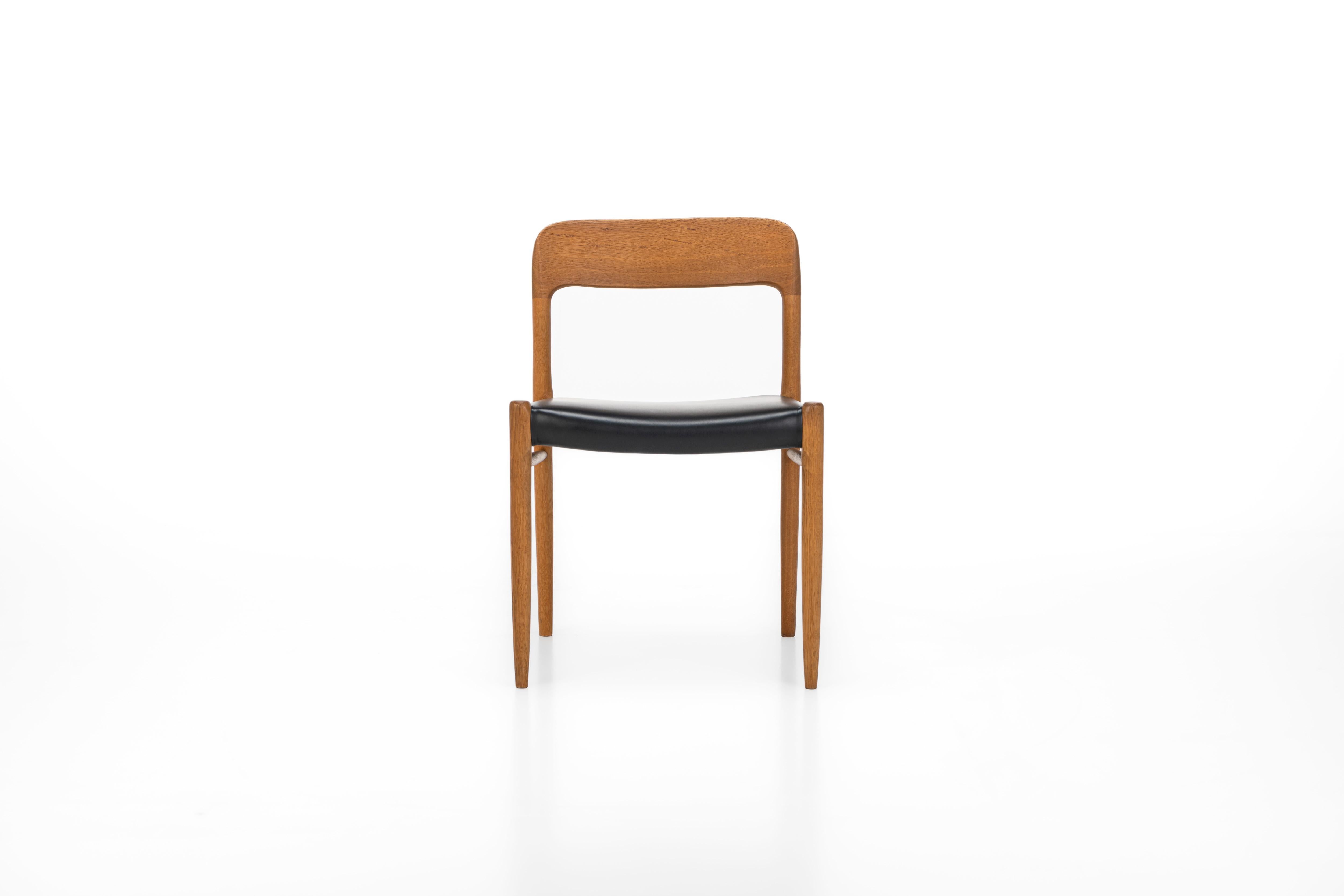 Juego de 6 sillas de comedor de Niels O. Møller, Model 75 en Bueno estado para la venta en Ranst, VAN
