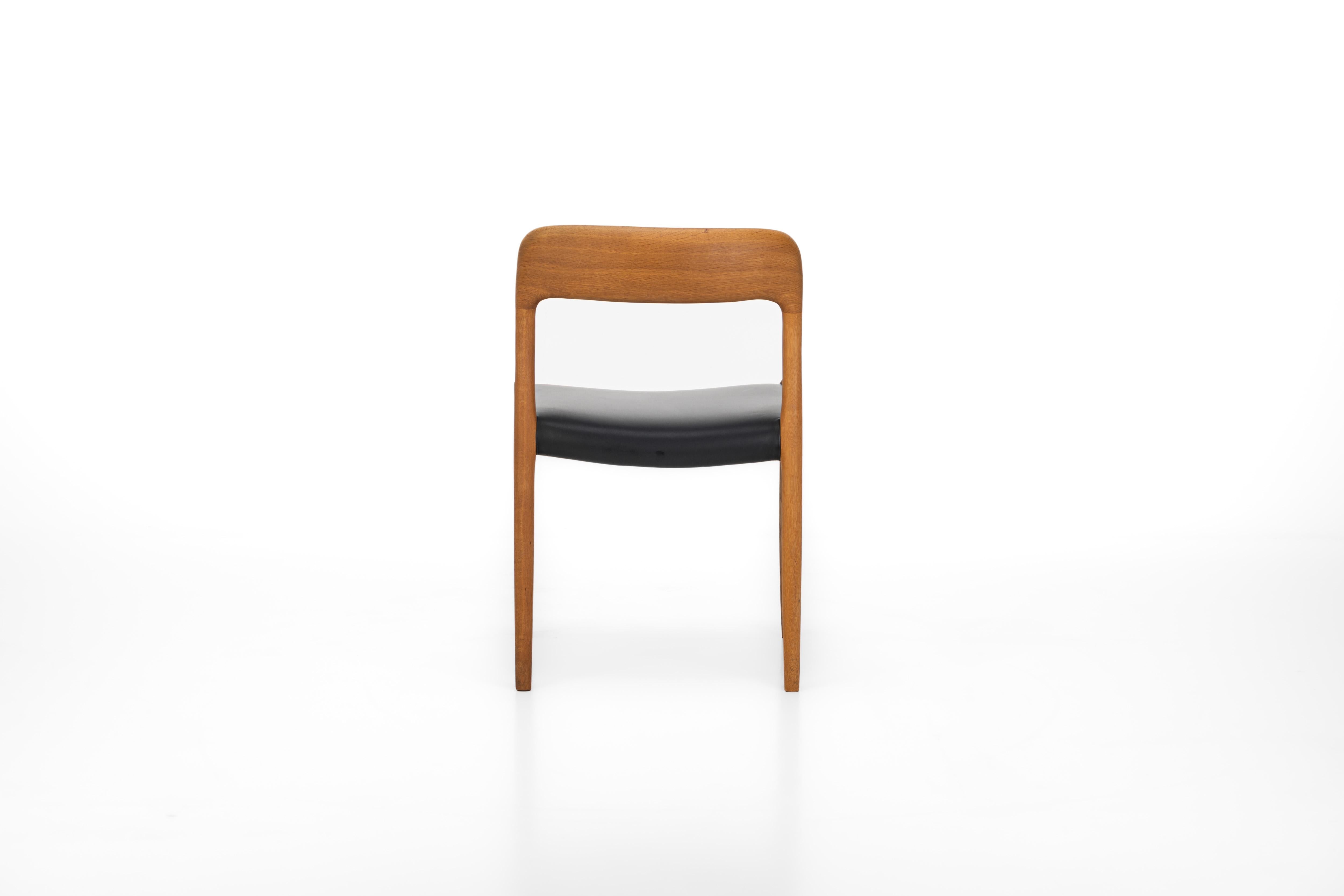 Juego de 6 sillas de comedor de Niels O. Møller, Model 75 en venta 2