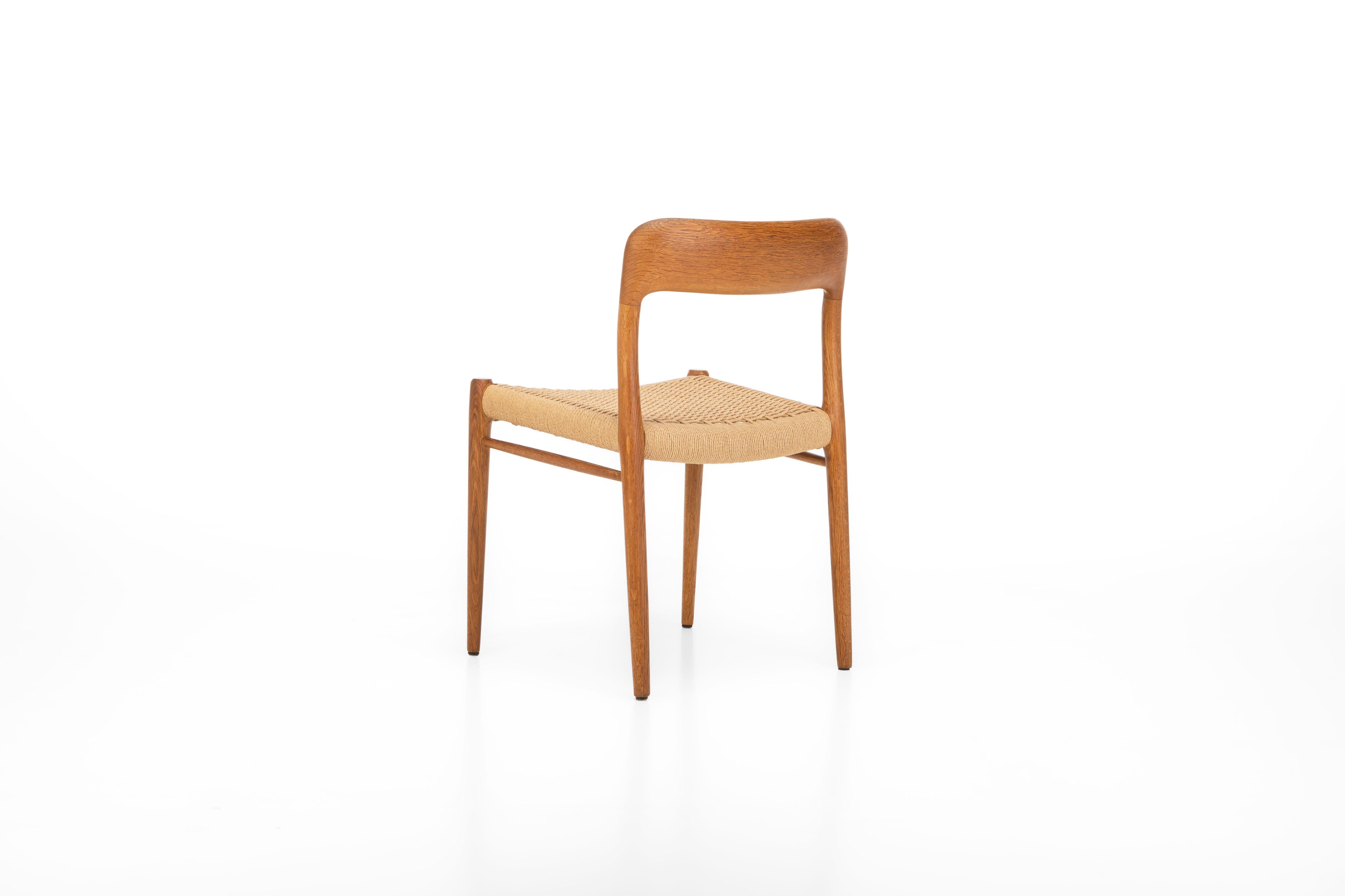 Set of 6 dining chairs by Niels O. Møller, Model 75 2