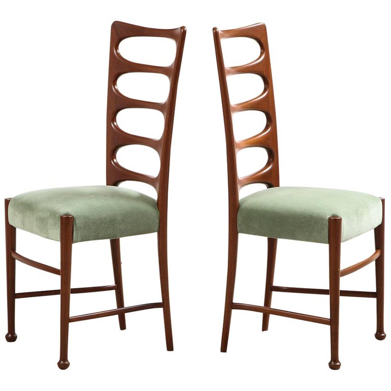 Paolo Buffa dining chairs, 1955, offered by Donzella