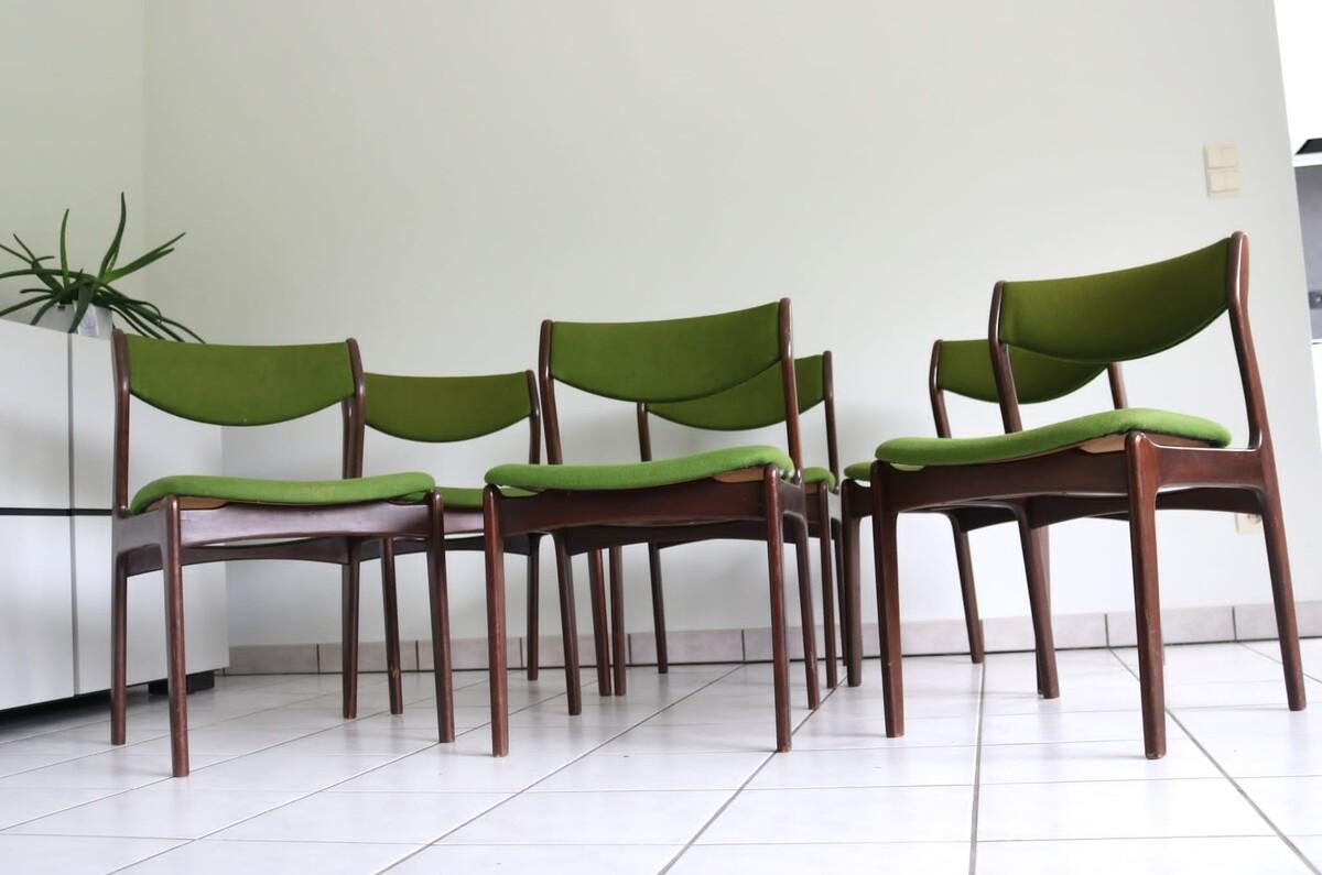 20th Century Set Of 6 dining chairs By Poul Erik Jorgensen for Farso Stolefabrik