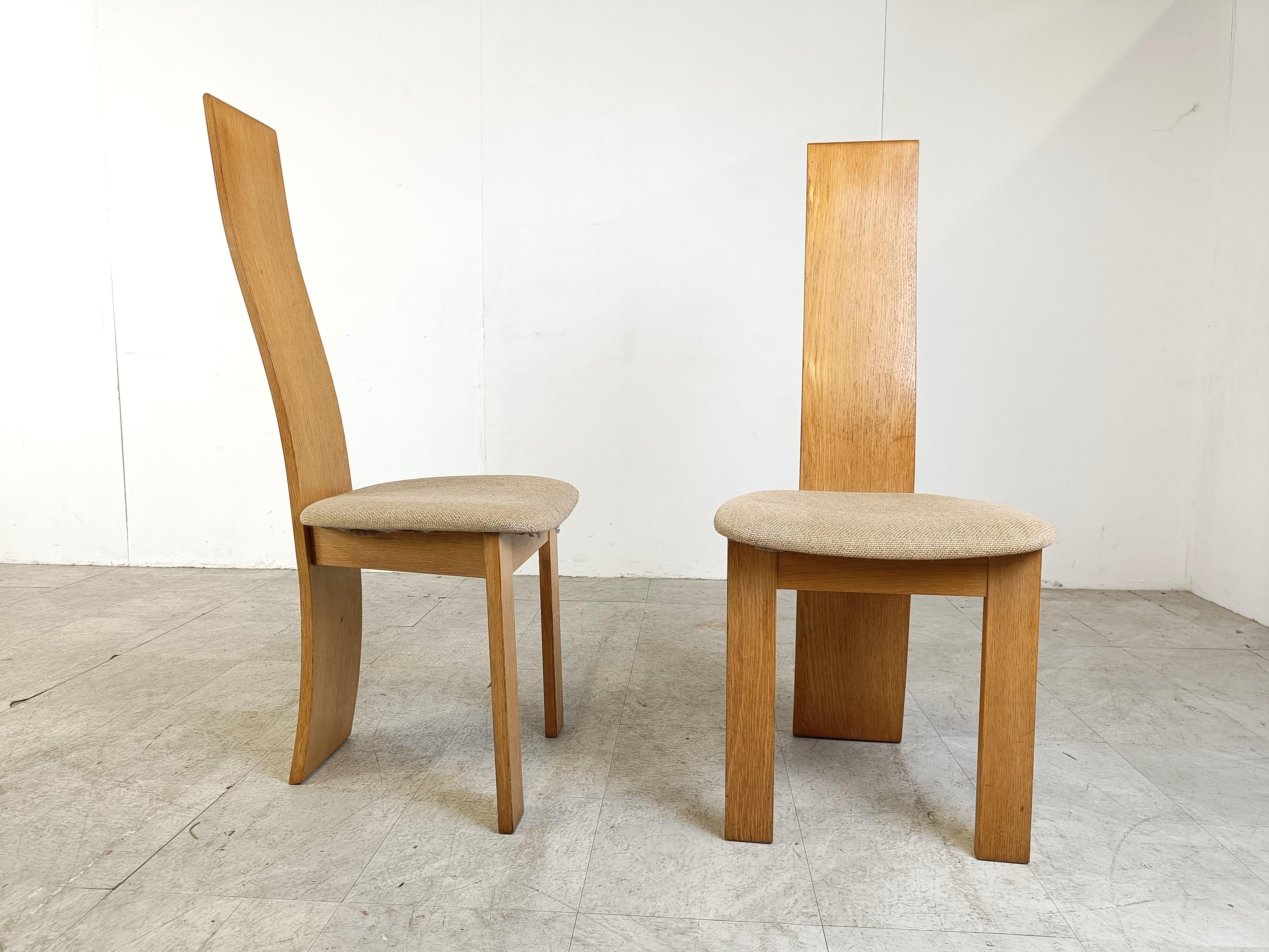 Ensemble de 6 chaises de salle à manger par Rob & Dries van den Berghe, années 1980 en vente 4