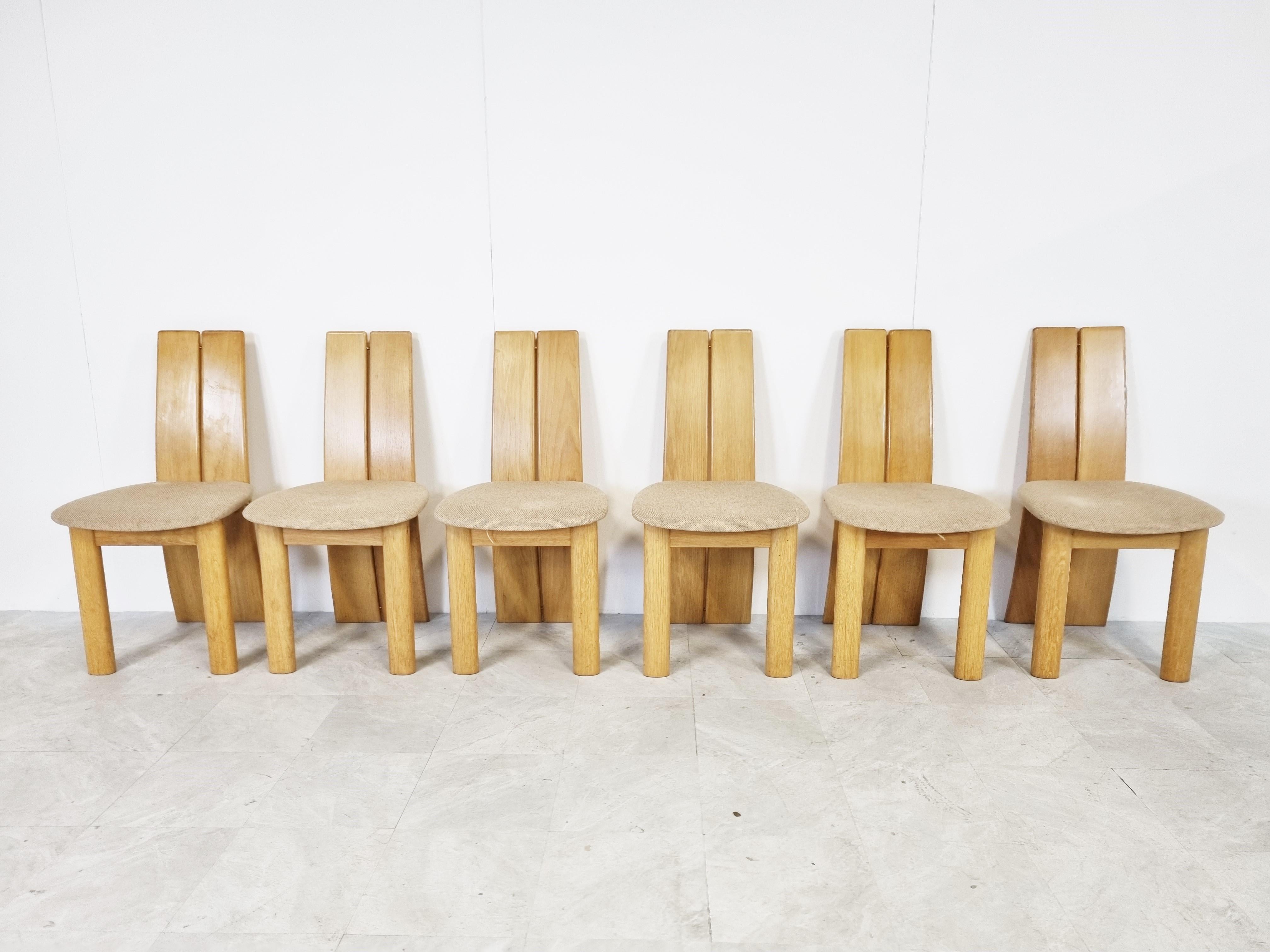 Belgian Set of 6 Dining Chairs by Rob & Dries Van Den Berghe, 1980s