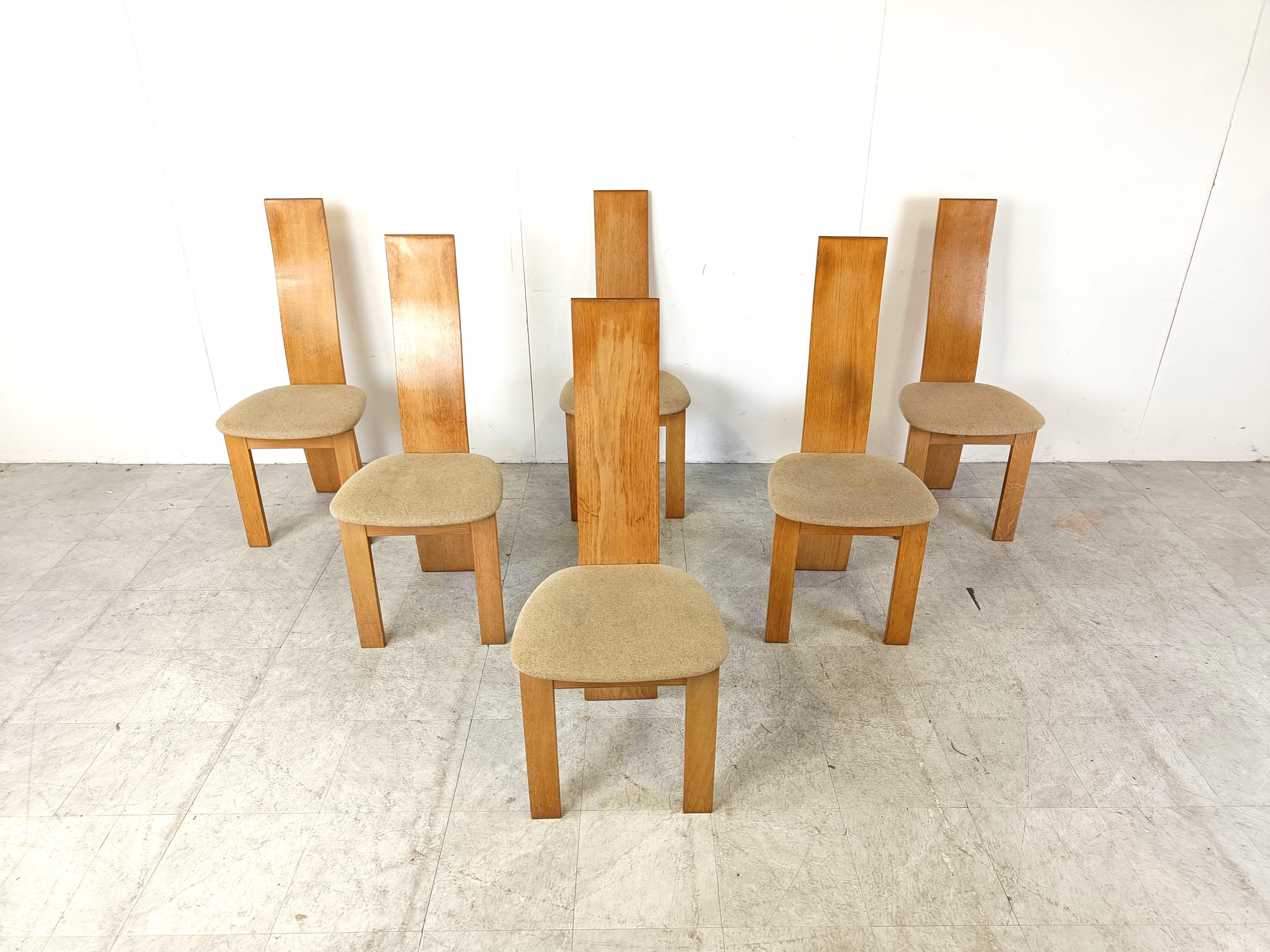 Postmoderne Ensemble de 6 chaises de salle à manger par Rob & Dries van den Berghe, années 1980 en vente