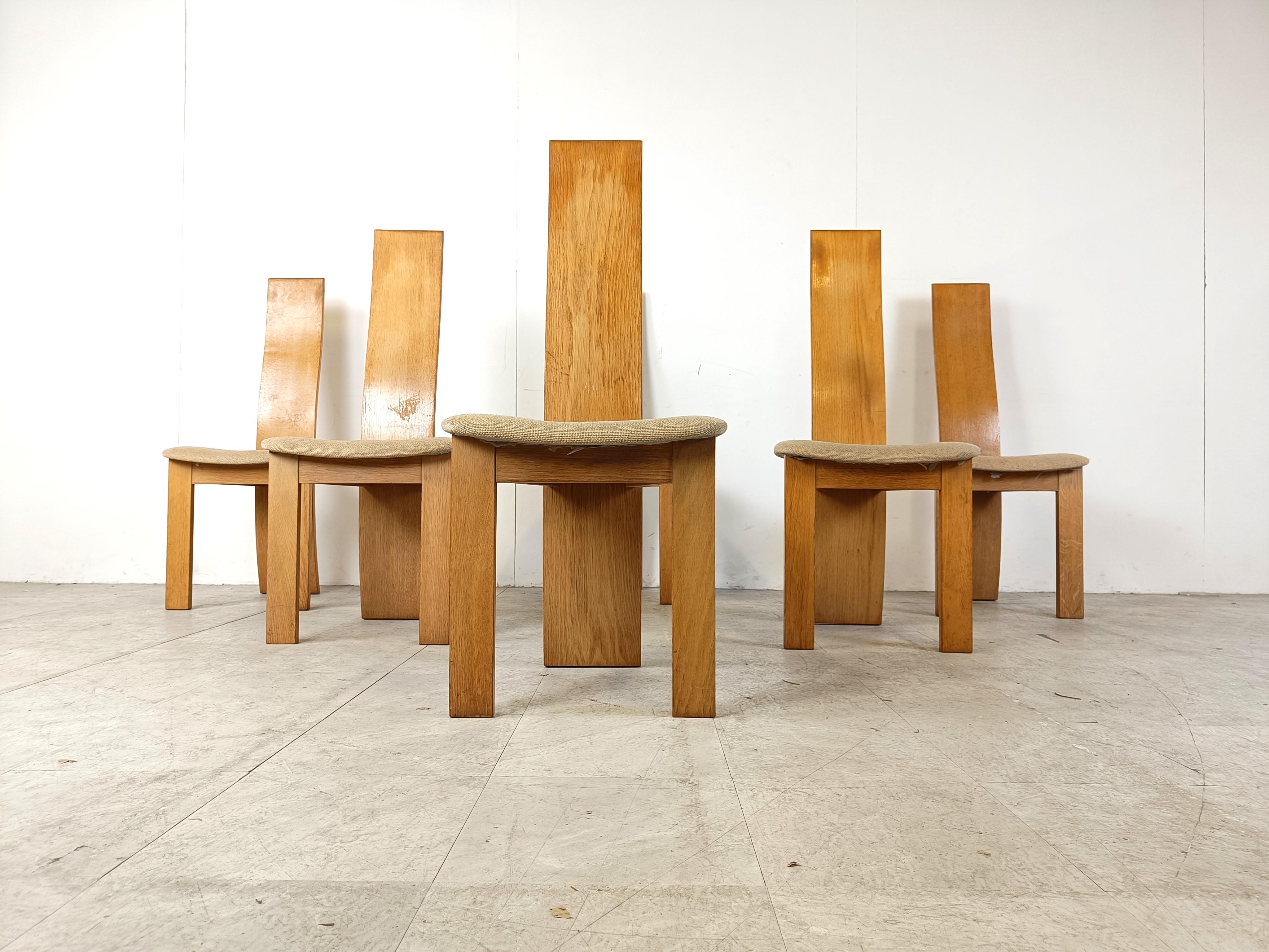 Ensemble de 6 chaises de salle à manger par Rob & Dries van den Berghe, années 1980 Bon état - En vente à HEVERLEE, BE