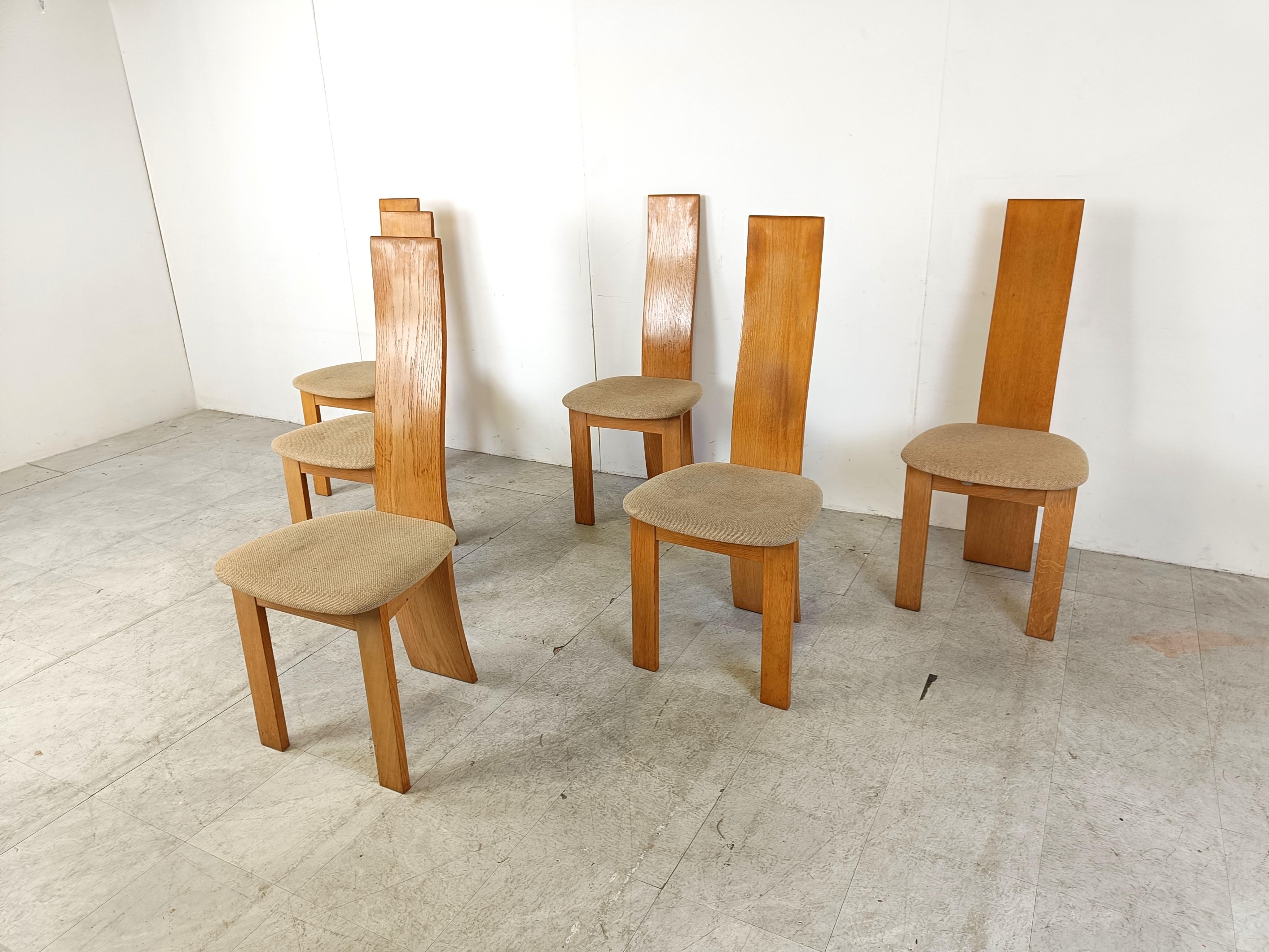 Fin du 20e siècle Ensemble de 6 chaises de salle à manger par Rob & Dries van den Berghe, années 1980 en vente