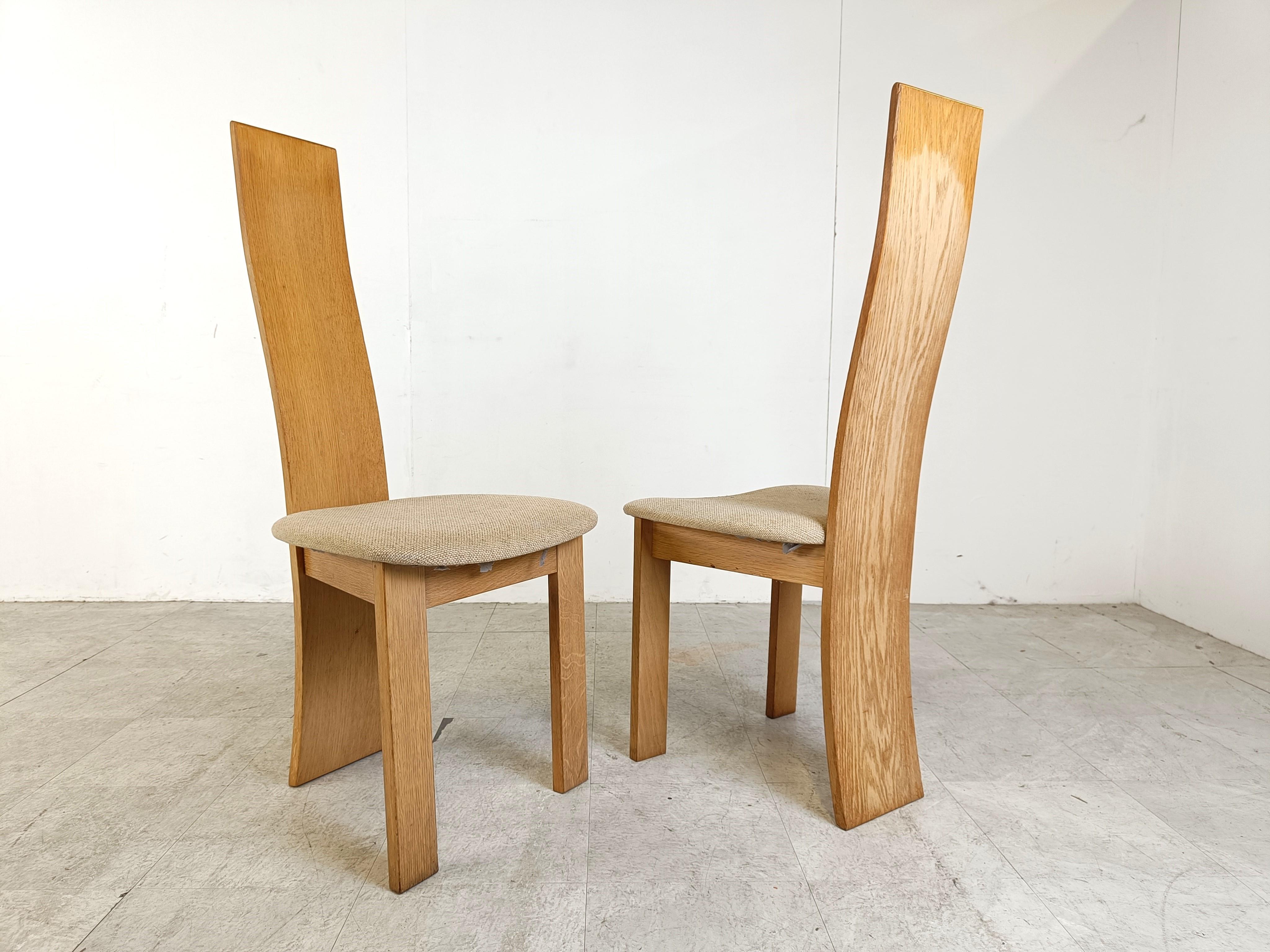 Ensemble de 6 chaises de salle à manger par Rob & Dries van den Berghe, années 1980 en vente 2