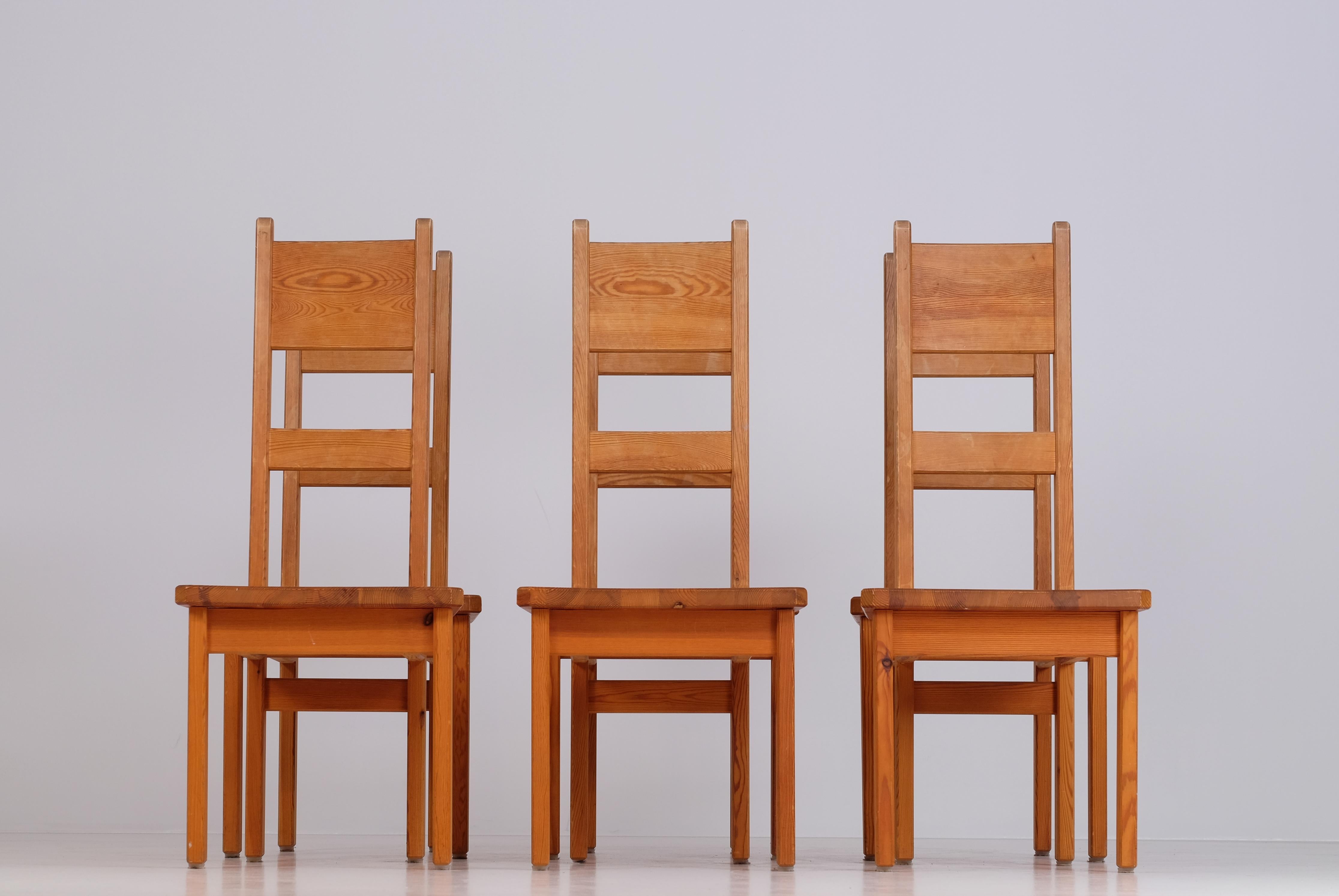 Swedish Set of 6 Dining Chairs by Roland Wilhelmsson, 1970s For Sale