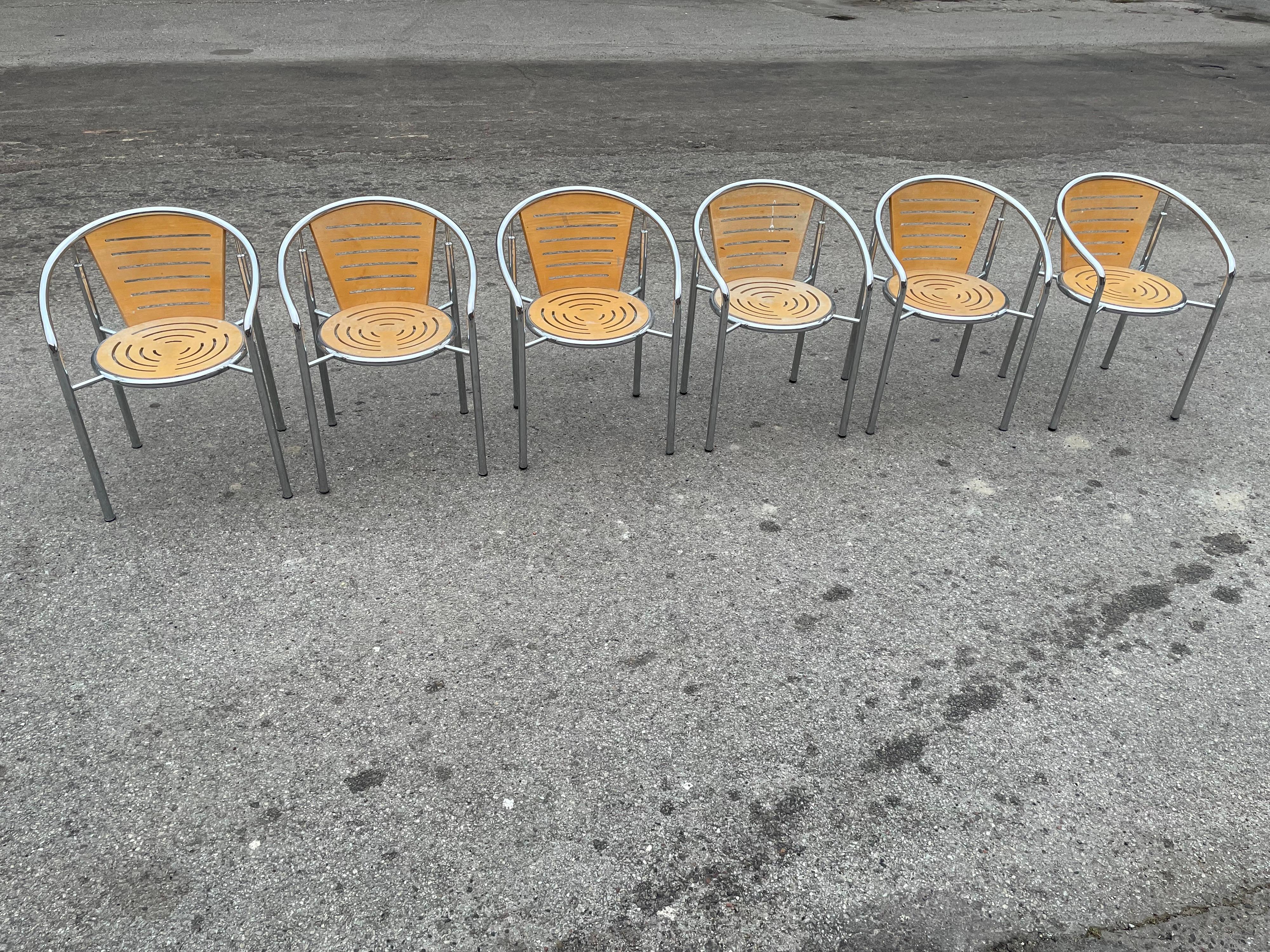 Set of 6 Dining chairs by Rud Thygesen and Johnny Sørensen for Botium Denmark For Sale 1