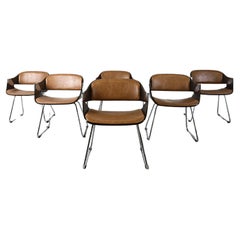 Ensemble de 6 chaises de salle à manger de Rudi Verelst pour, 1970