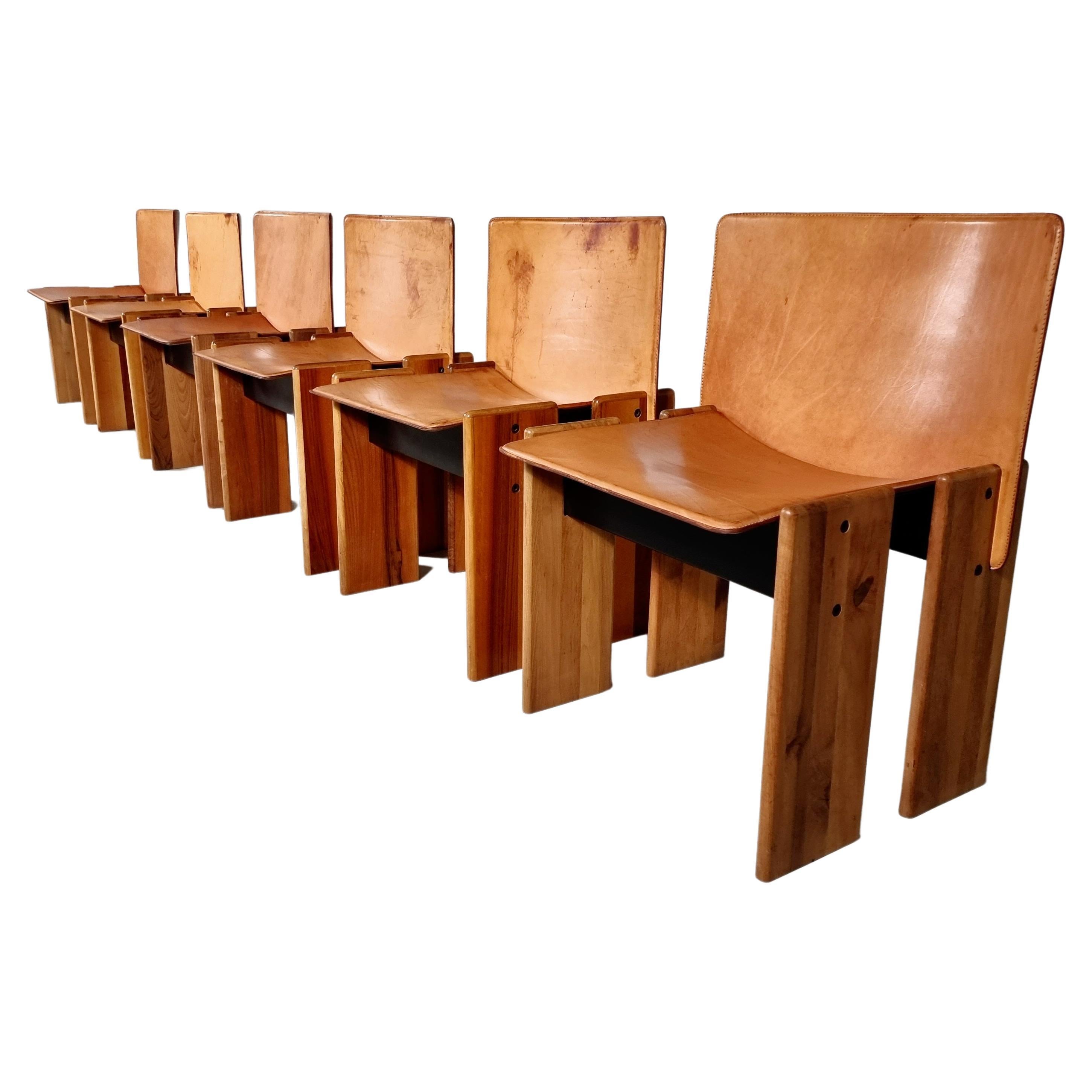 Set of 6 dining chairs by Sapporo for Mobil Girgi, 1970s