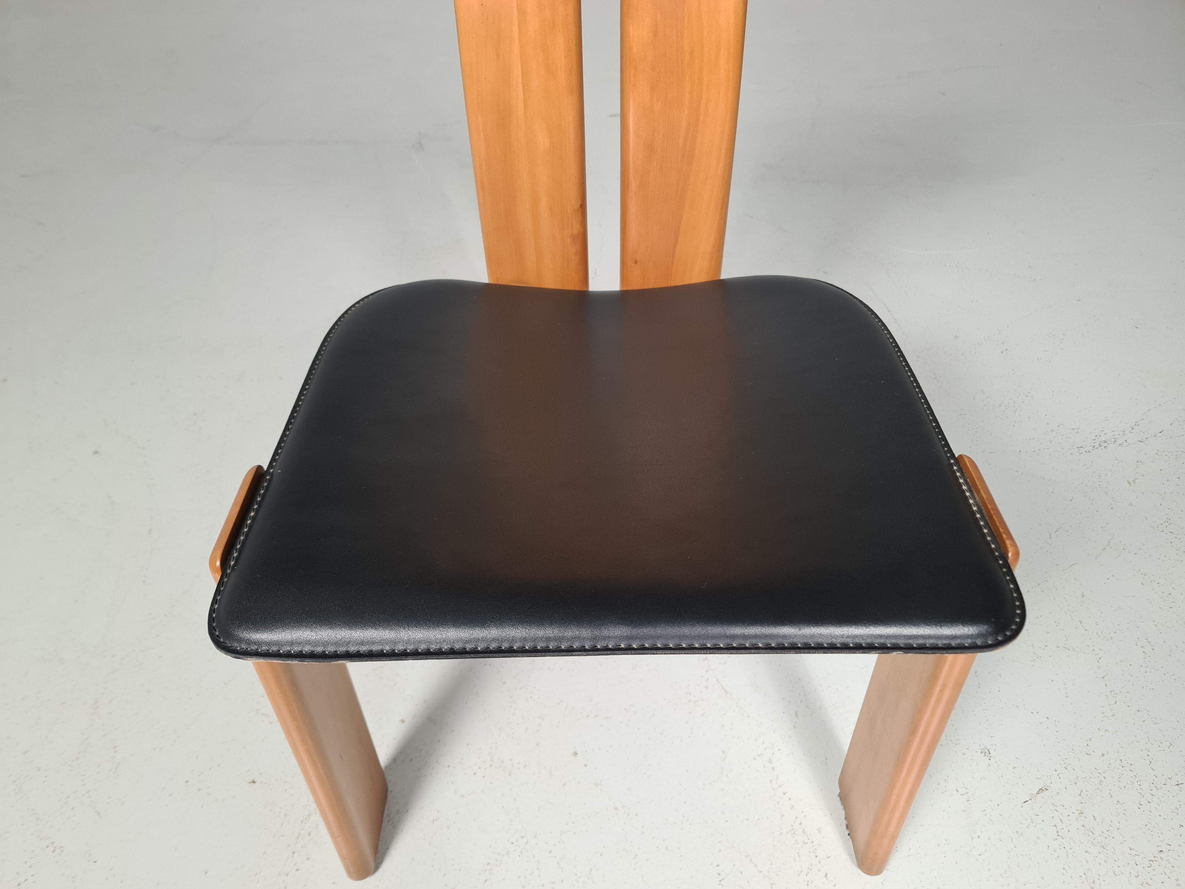 Set of 6 Dining Chairs by Sapporo for Mobil Girgi, Italy, 1970s 4