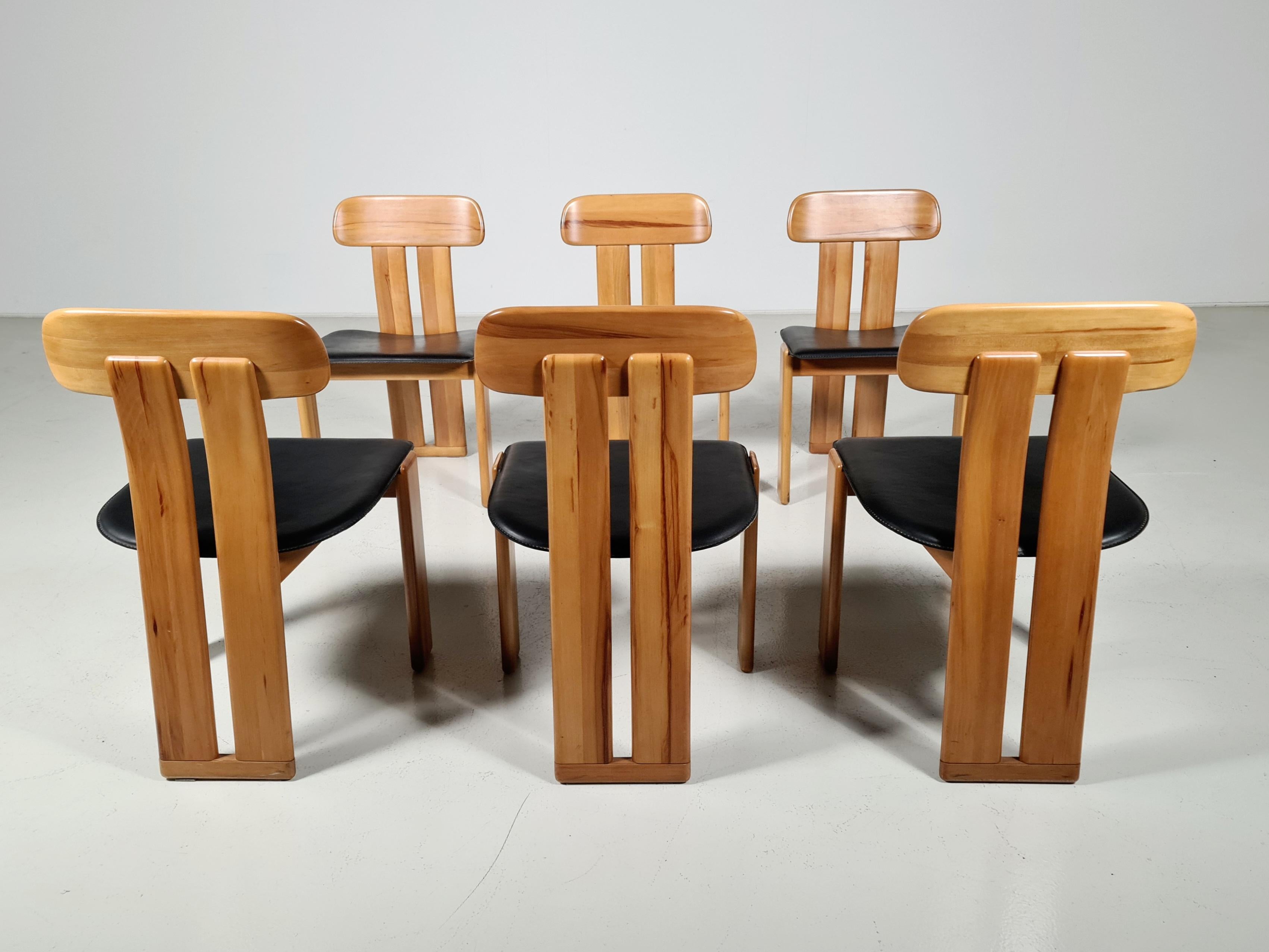 Italian Set of 6 Dining Chairs by Sapporo for Mobil Girgi, Italy, 1970s
