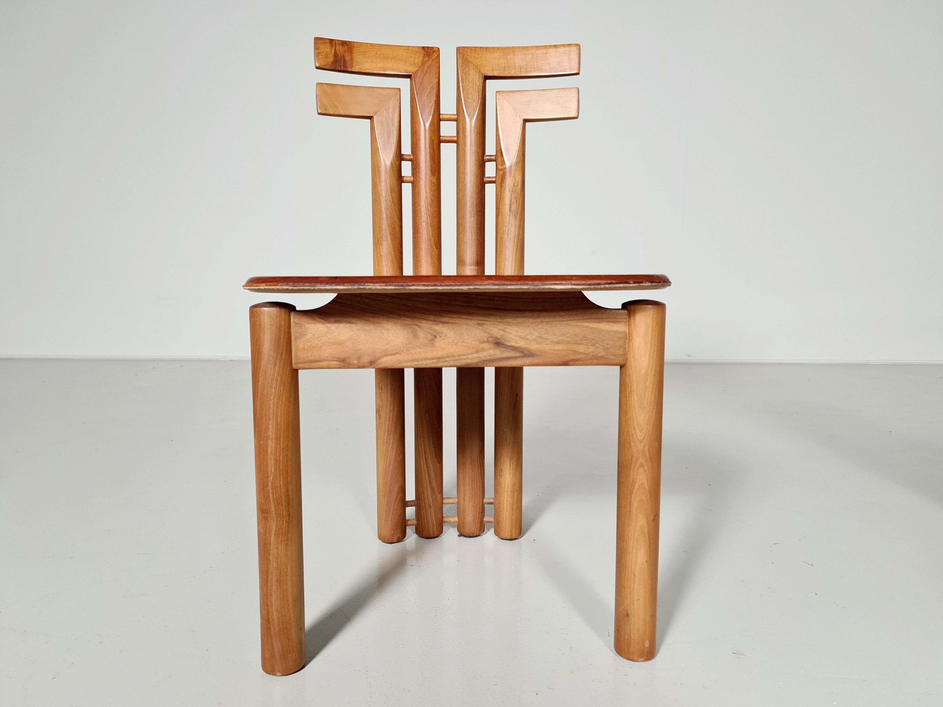Set of 6 Dining Chairs by Sapporo Mobil Girgi Italy, 1970s 1