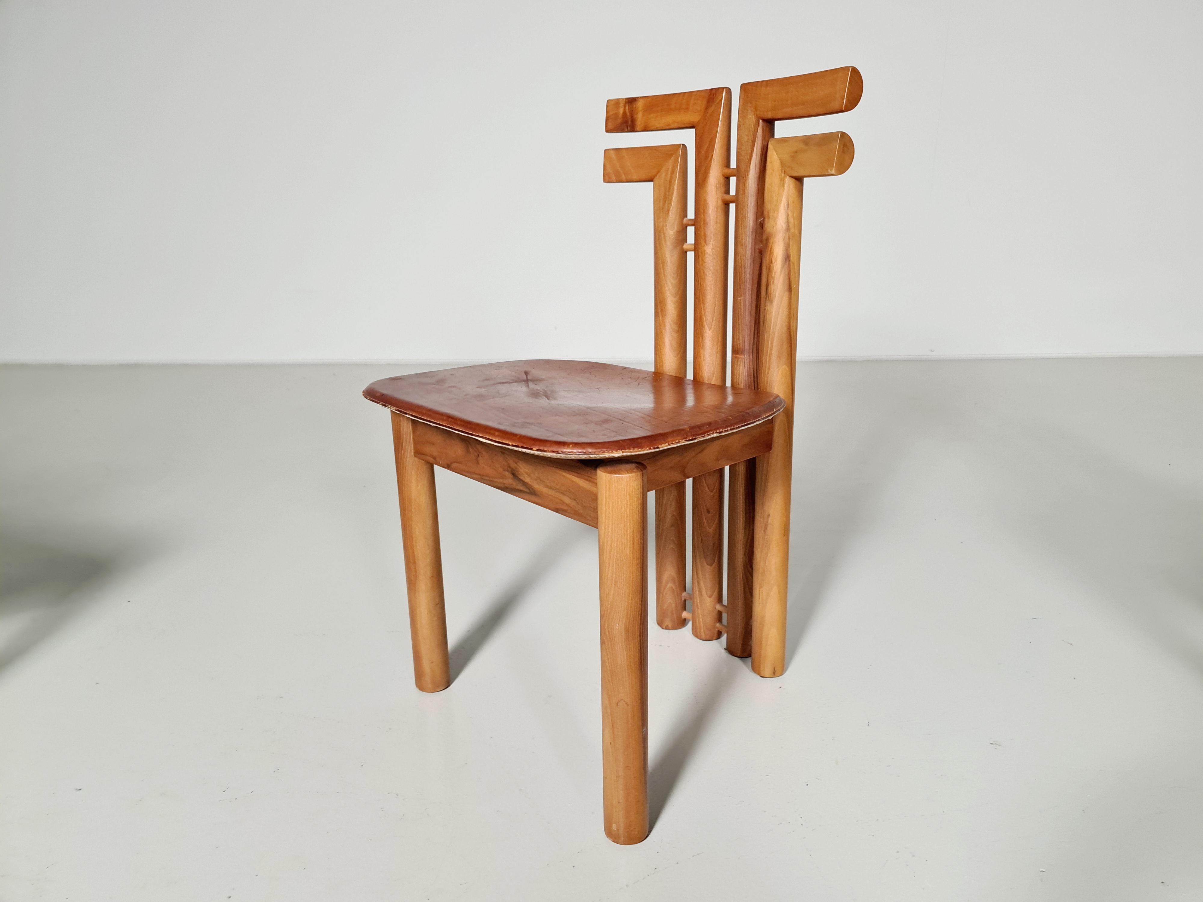 Set of 6 Dining Chairs by Sapporo Mobil Girgi Italy, 1970s 2