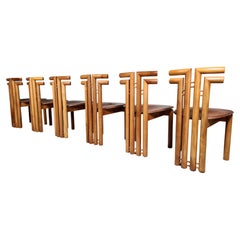 Set of 6 Dining Chairs by Sapporo Mobil Girgi Italy, 1970s