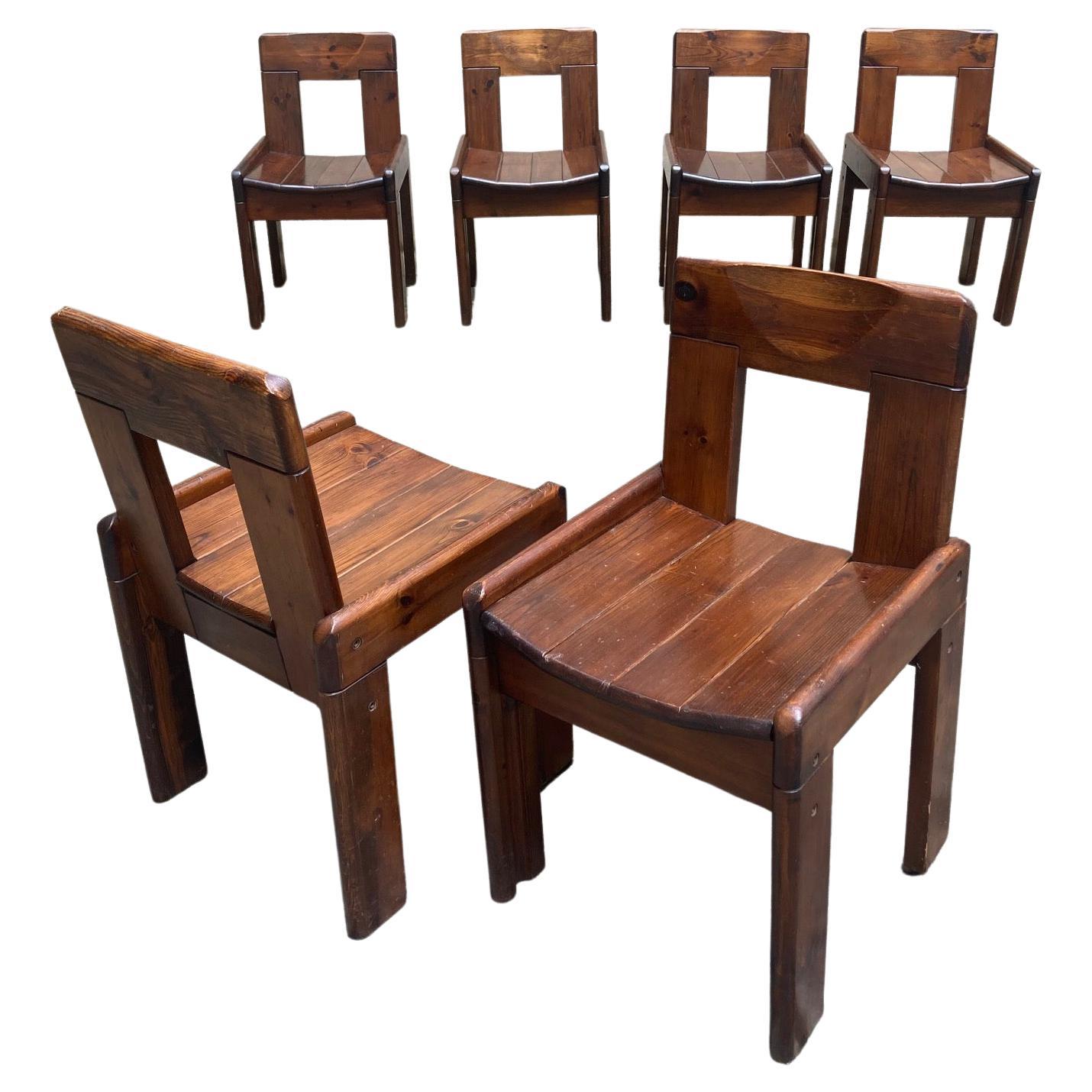 Set of 6 Dining Chairs by Silvio Coppola for Fratelli Montina, 1970's