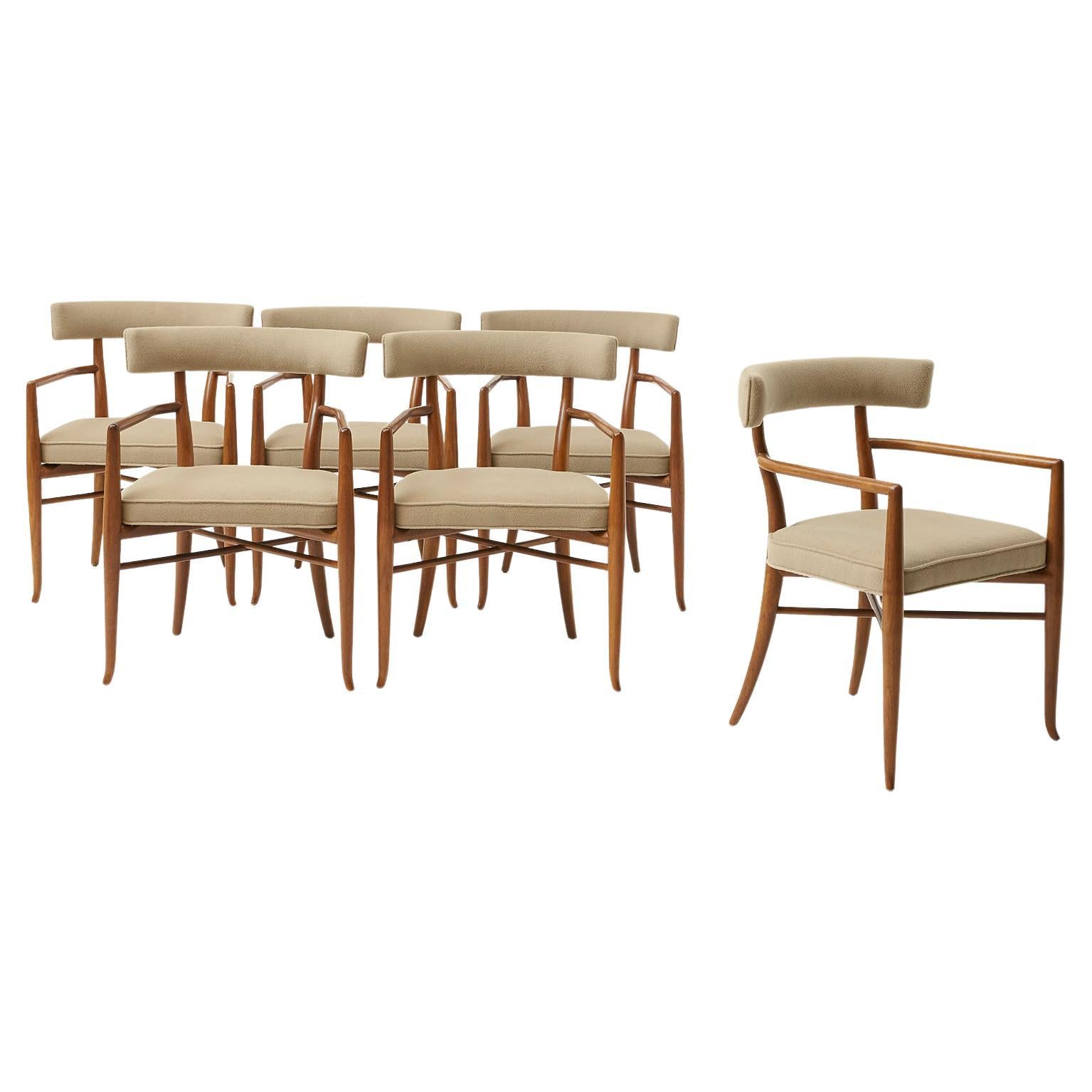 Set of 6 Arm Chairs by T H Robsjohn-Gibbings