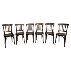 Satz von 6 Esszimmerstühlen von Thonet Mundus