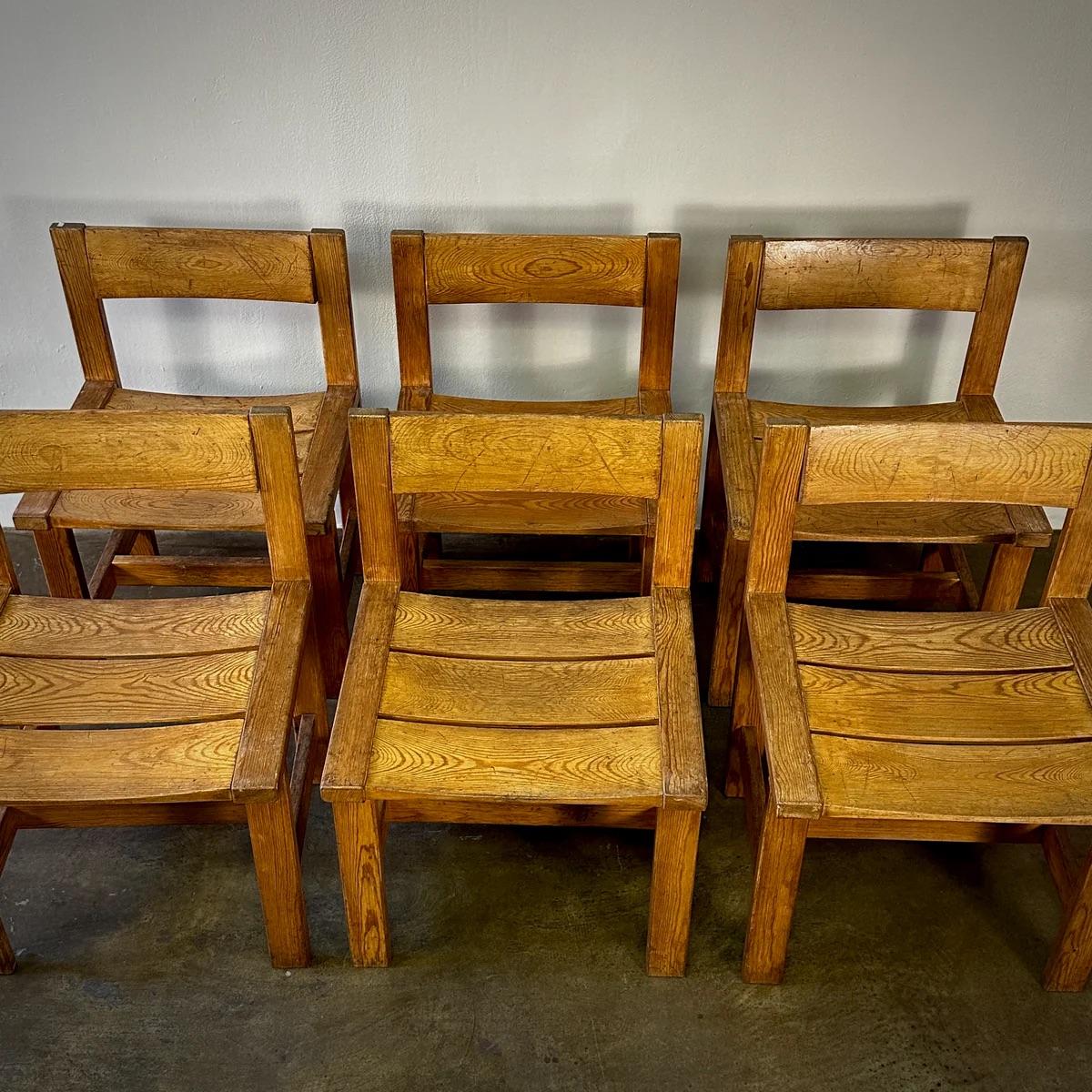 Quercia Set di 6 sedie da pranzo in vendita
