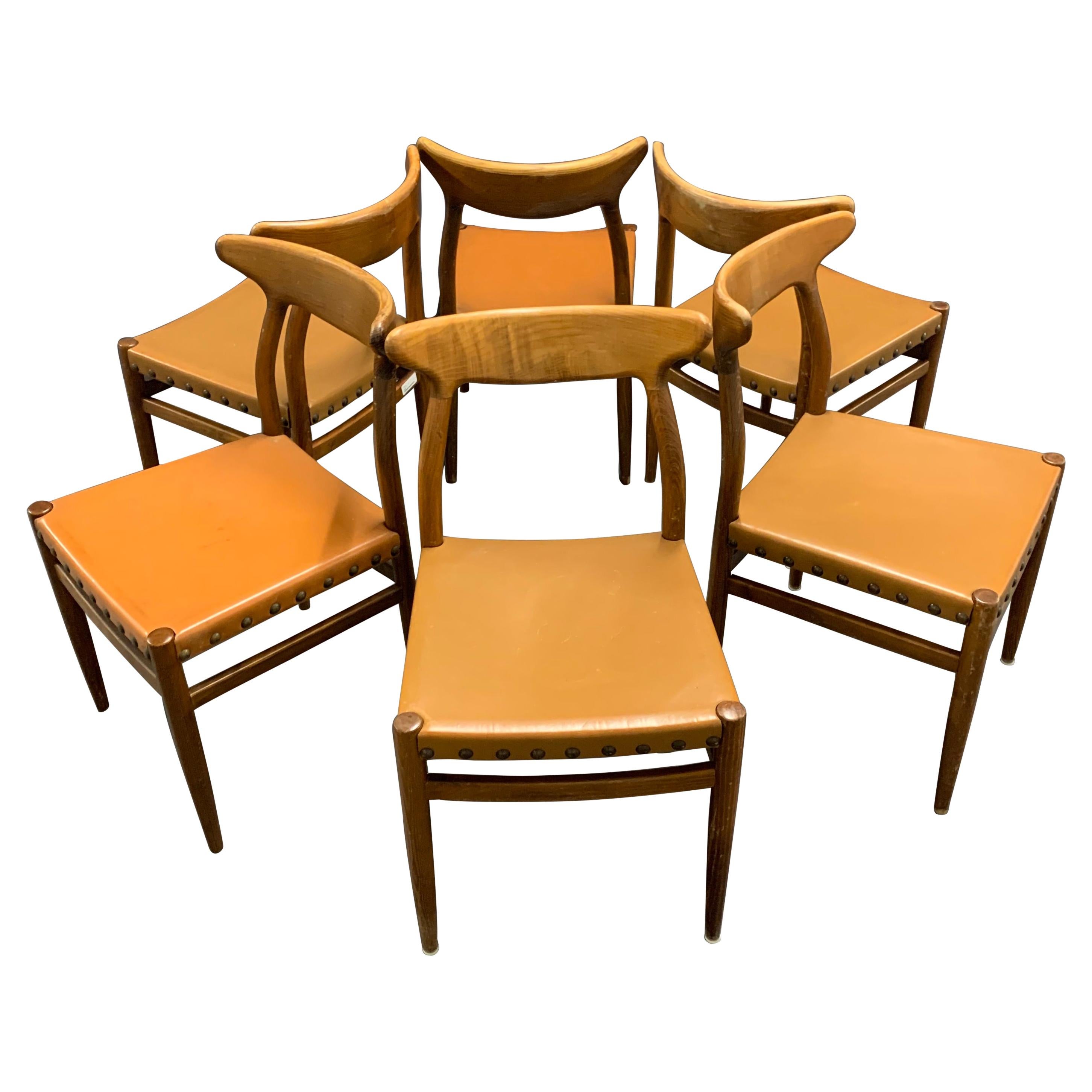 Set of 6 Dining Chairs from France
