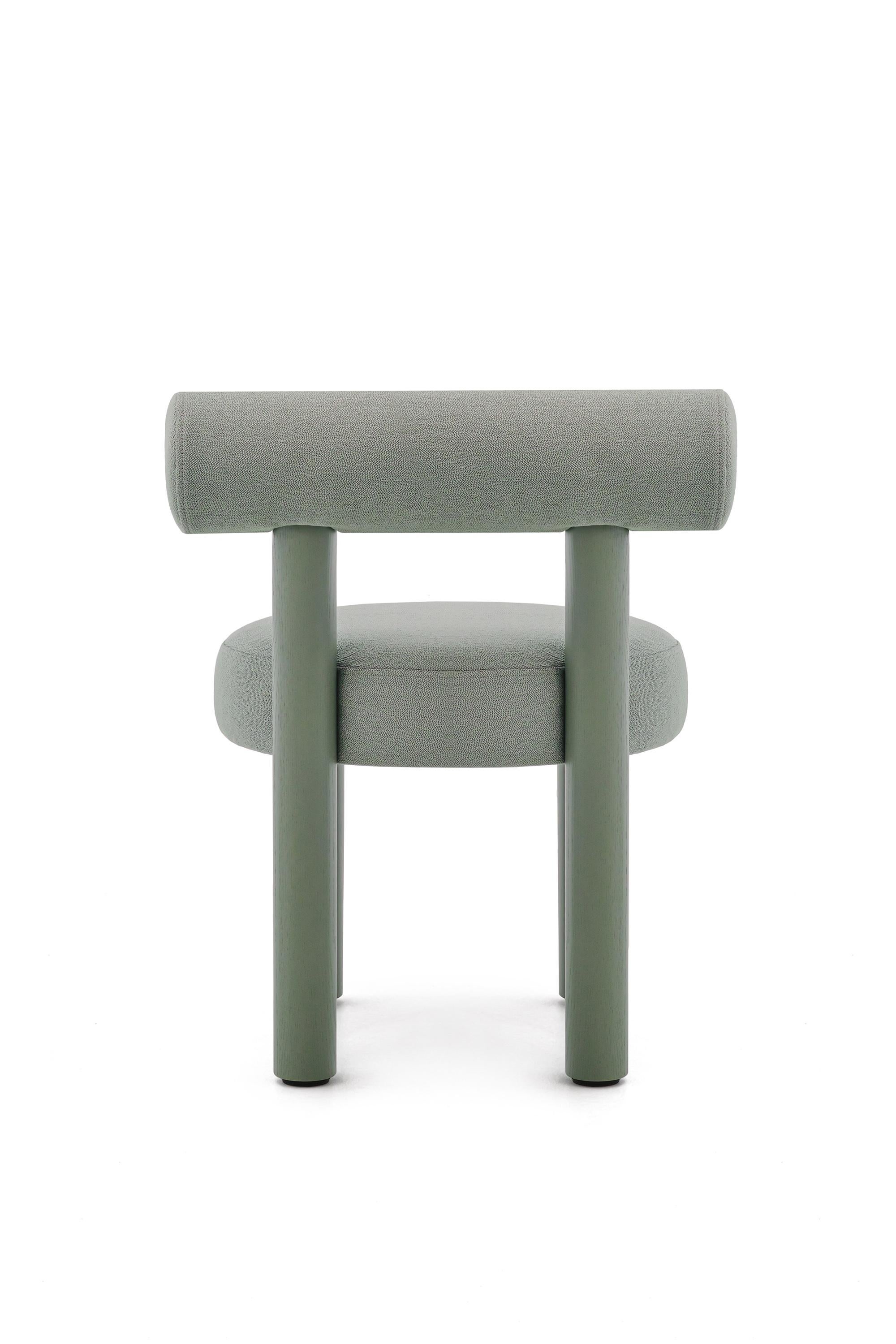 Ensemble de 6 chaises de salle à manger Gropius CS2 en velours Venus avec pieds en bois par NOOM en vente 8