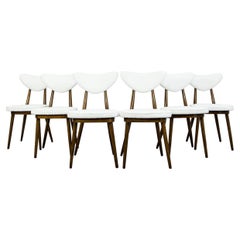 Set Of 6, Dining Chairs "Hearts" by H&J Kurmanowicz, 1950s, Poland