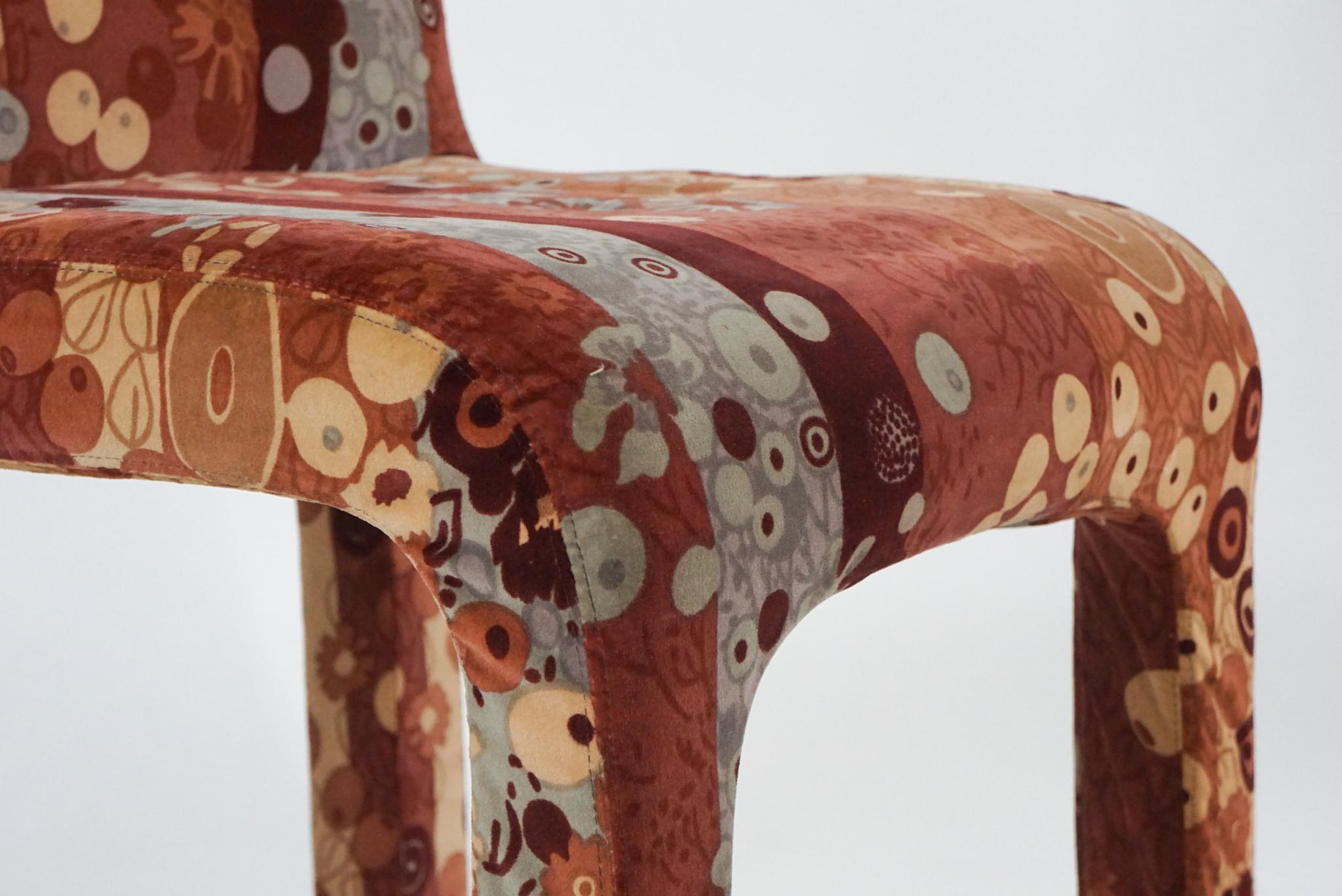 Set of 6 Dining Chairs in Jack Lenor Larsen Upholstery Fabric Midcentury Modern 2
