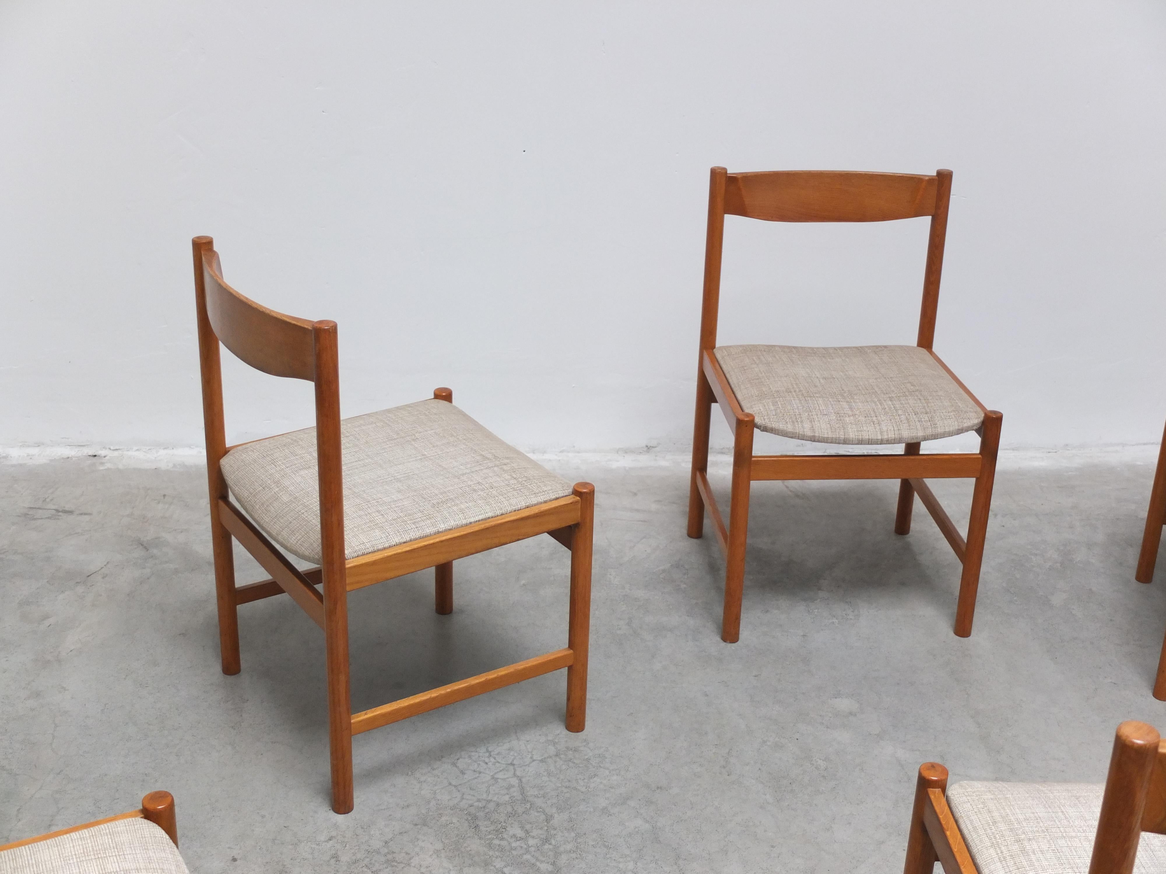 Set di 6 sedie da pranzo in Oak di Meubelatelier Vanda Watervliet, anni '60 in vendita 8