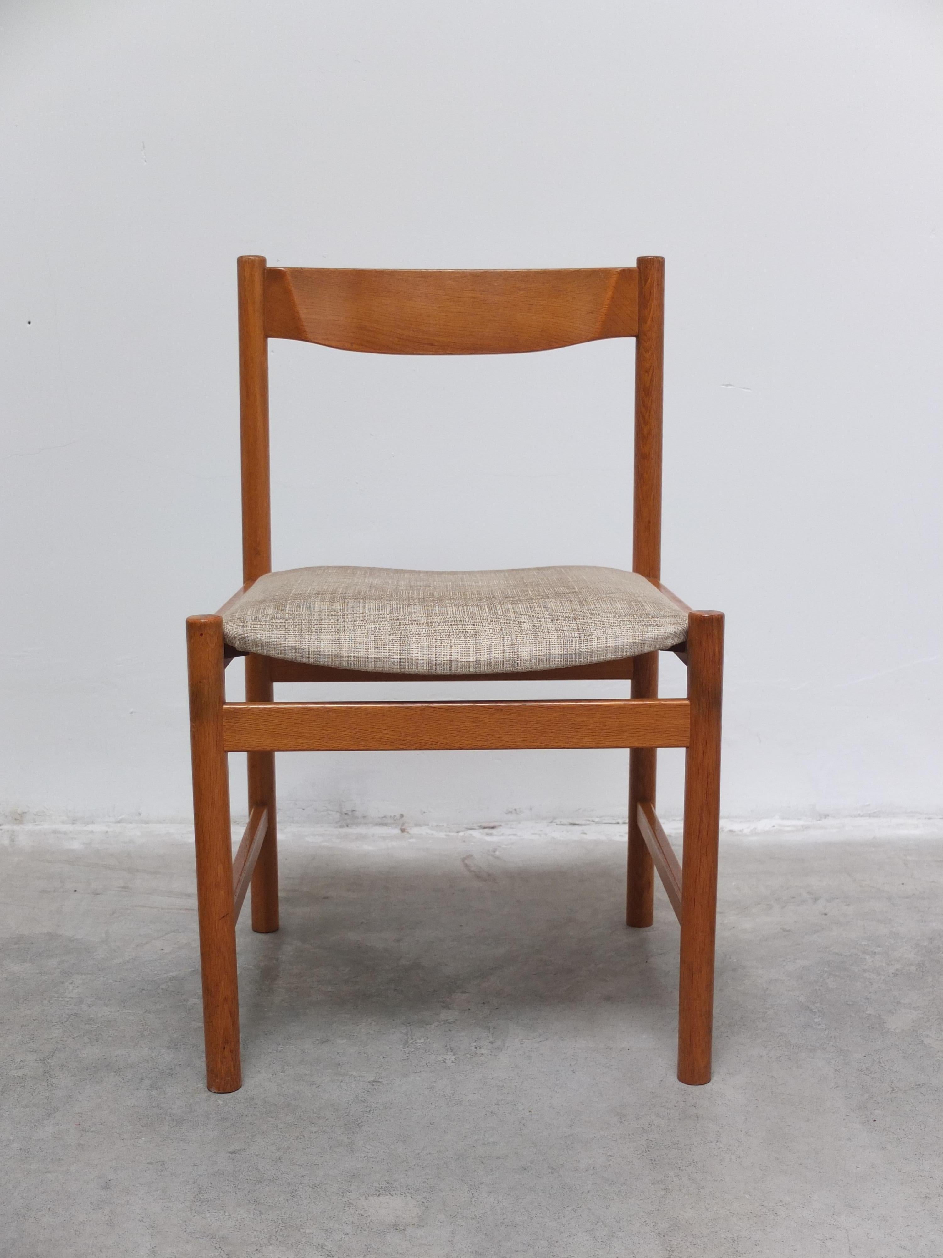 Set di 6 sedie da pranzo in Oak di Meubelatelier Vanda Watervliet, anni '60 in vendita 10