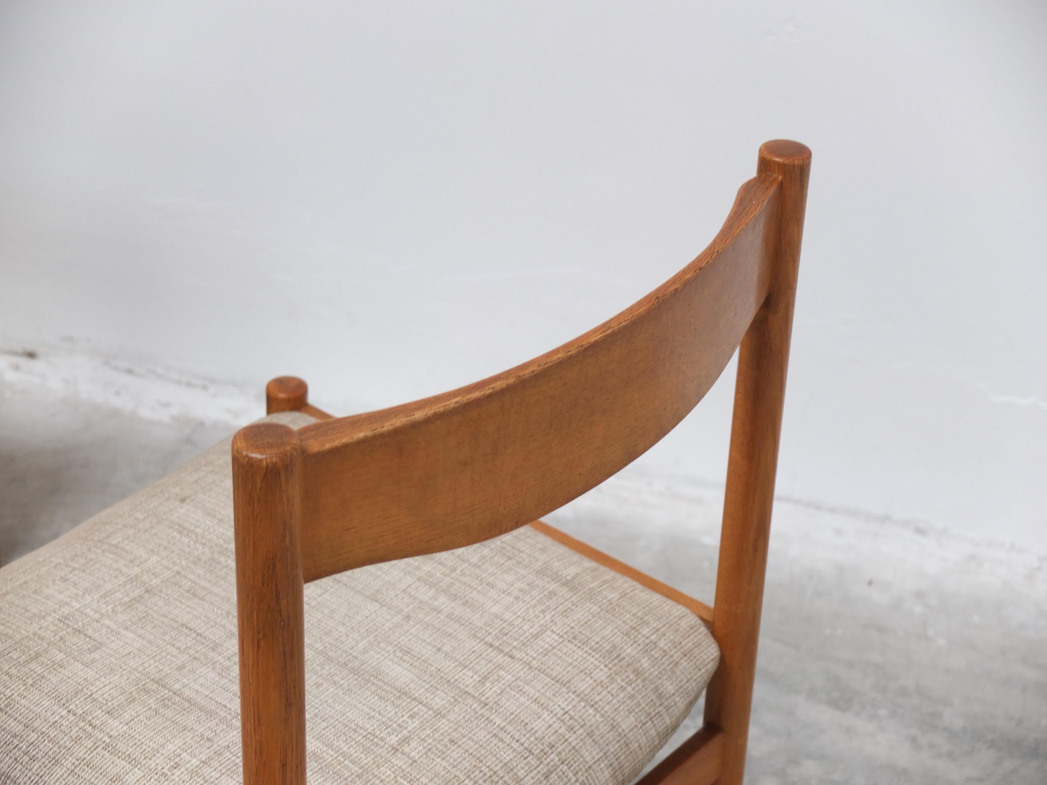 Set di 6 sedie da pranzo in Oak di Meubelatelier Vanda Watervliet, anni '60 in vendita 12