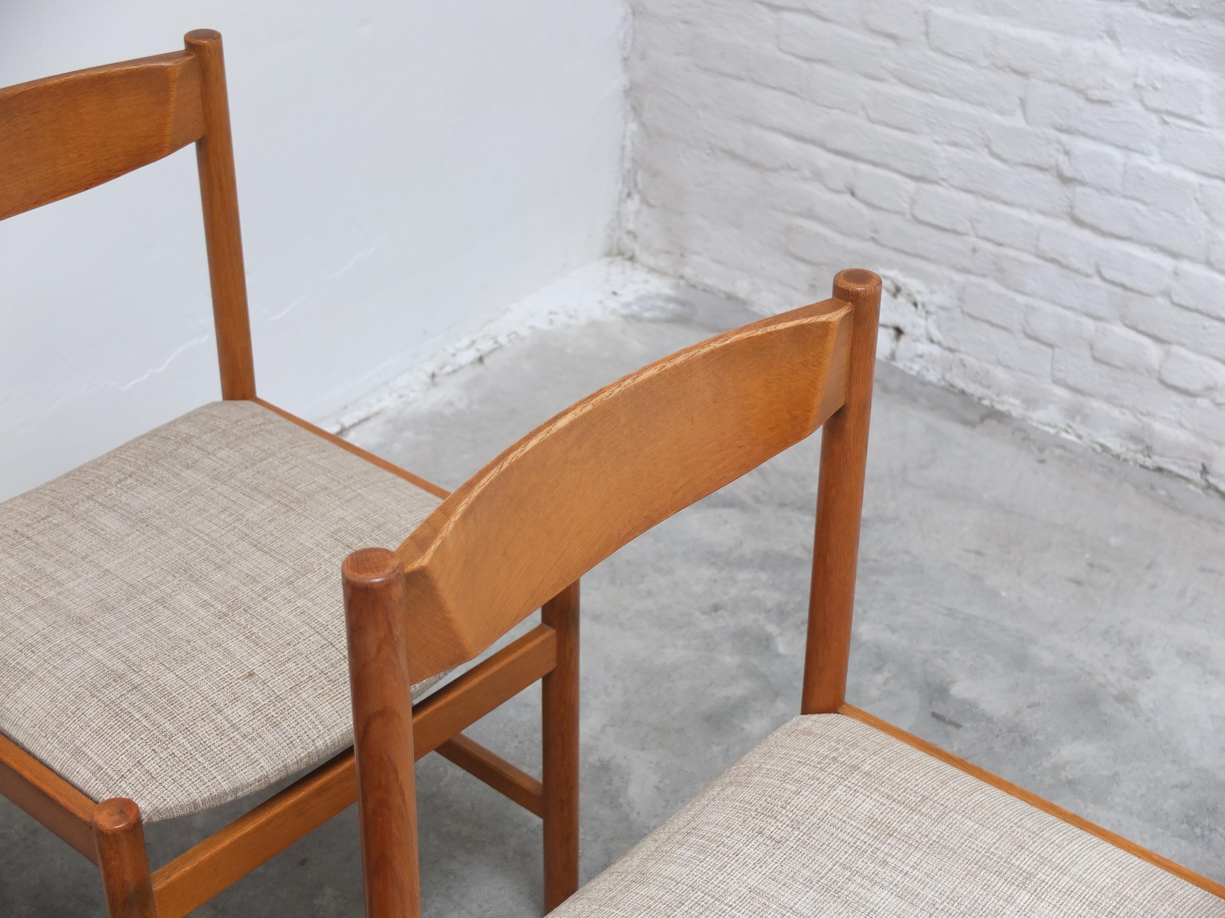 Set di 6 sedie da pranzo in Oak di Meubelatelier Vanda Watervliet, anni '60 in vendita 1