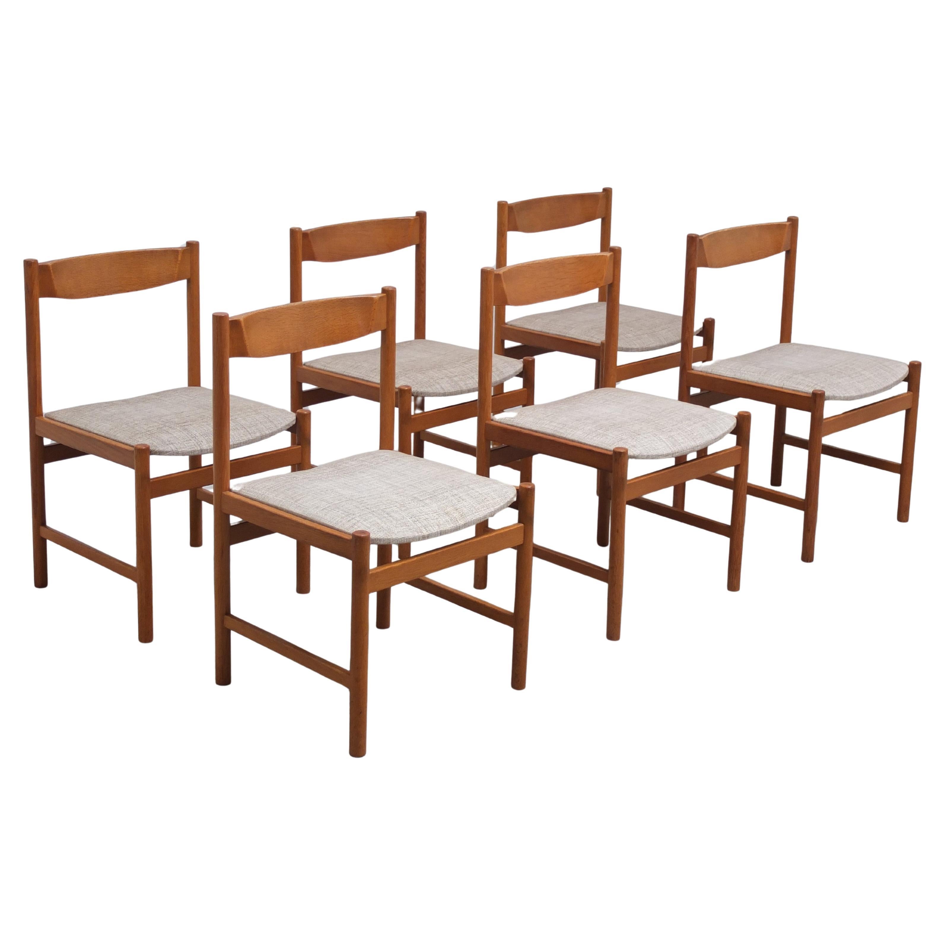 Set di 6 sedie da pranzo in Oak di Meubelatelier Vanda Watervliet, anni
60