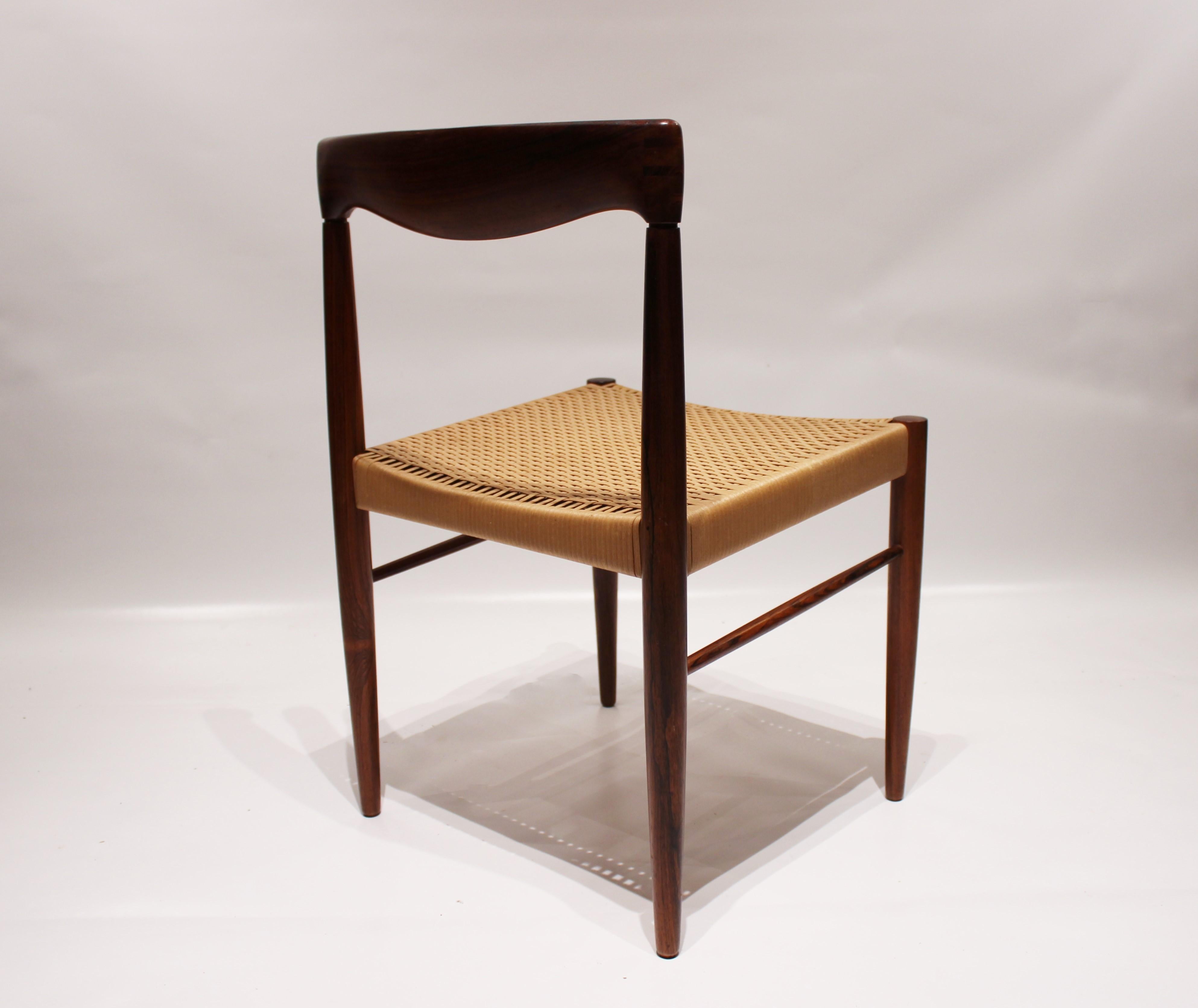 Danish Set of 6 Dining Chairs in Rosewood, by H.W. Klein and Bramin, 1960s