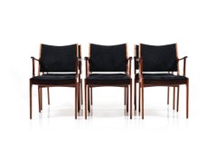 Set of Six Dining Chairs in Rosewood by Johannes Andersen for Uldum Møbelfabrik