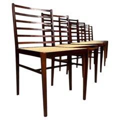 Conjunto de 6 Sillas de Comedor en Palosanto y Canes, Att. a Joaquim Tenreiro, Años 60